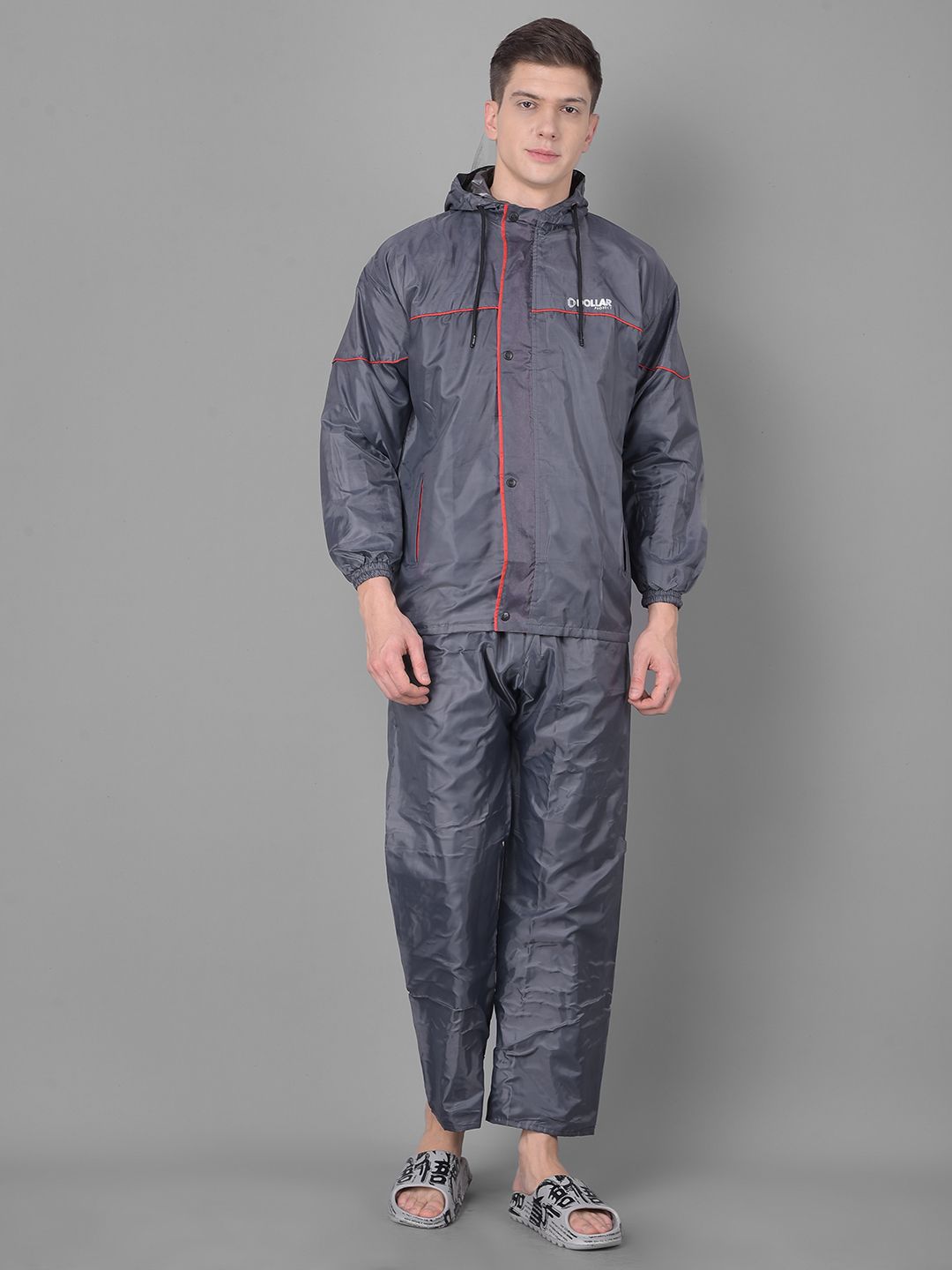dollar Solid Men Raincoat-picture-24