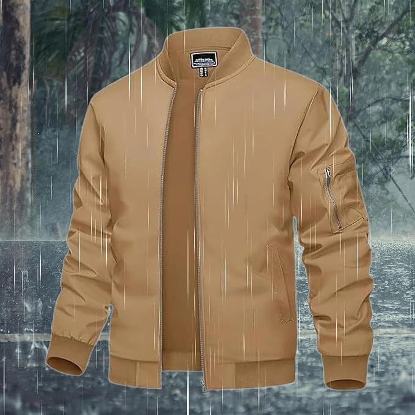 Solid Men Raincoat