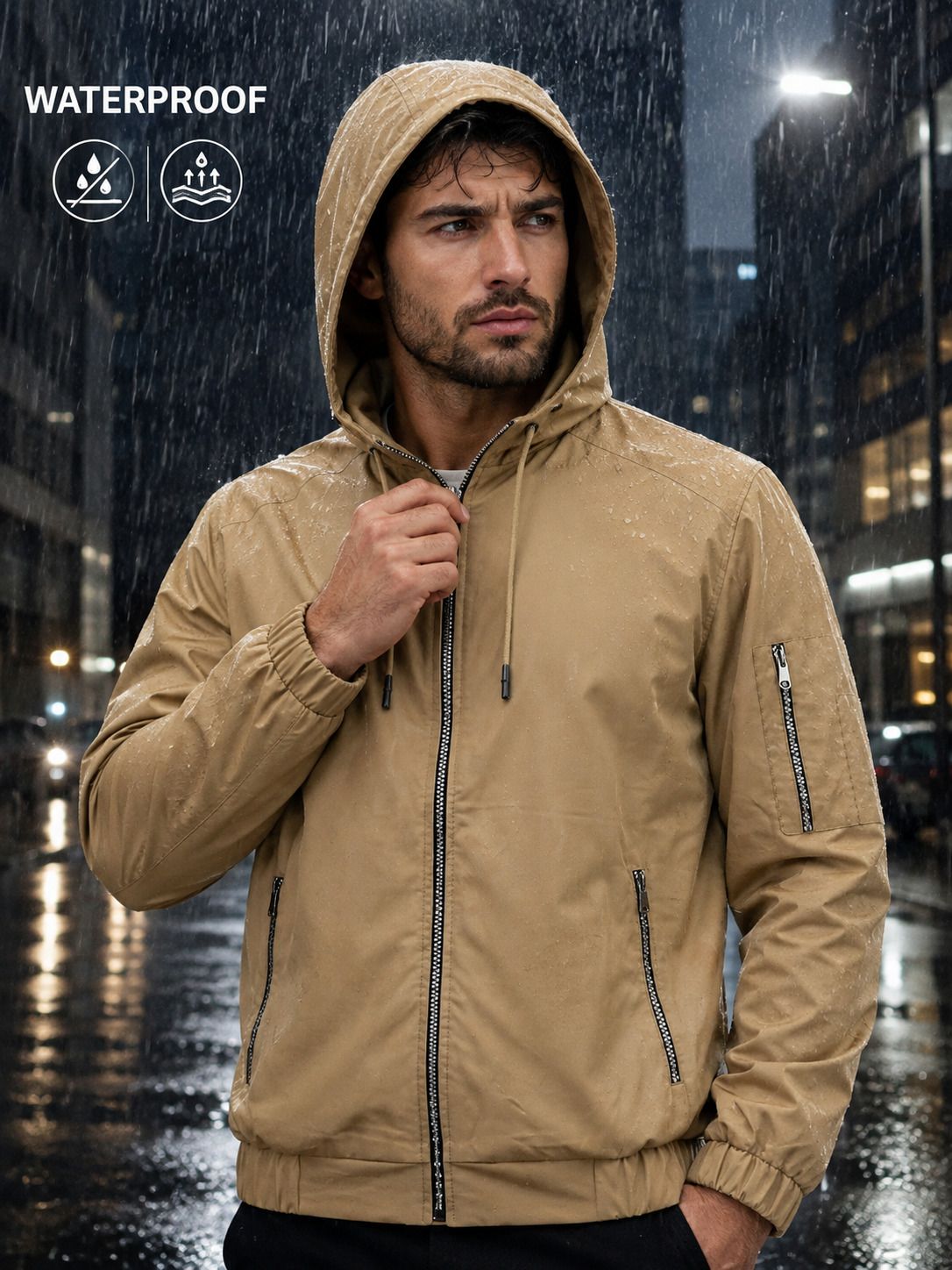 caraba Solid Men Raincoat-picture-25