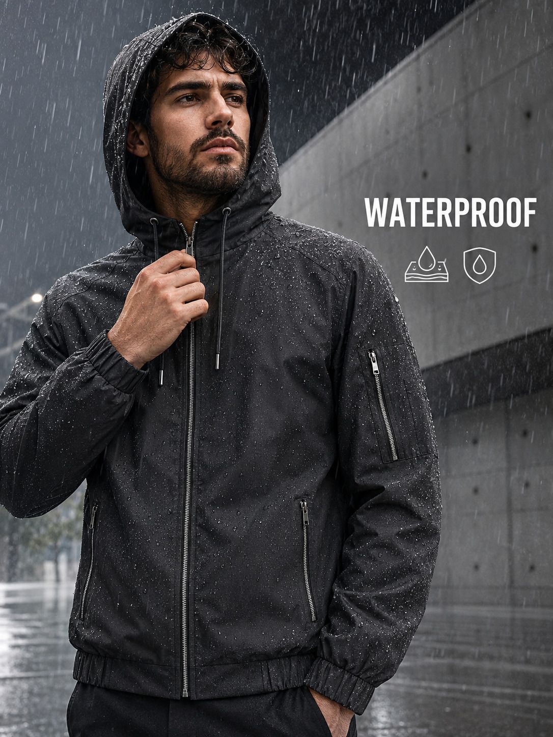 caraba Solid Men Raincoat-picture-13