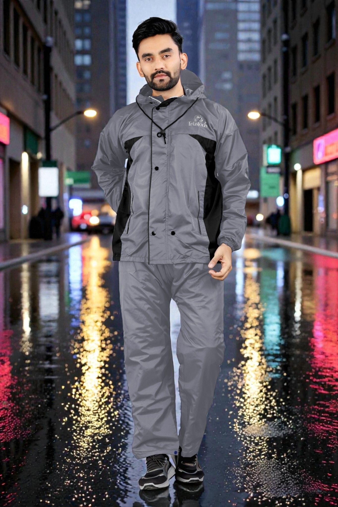 click n buy Colorblock Men Raincoat-picture-33