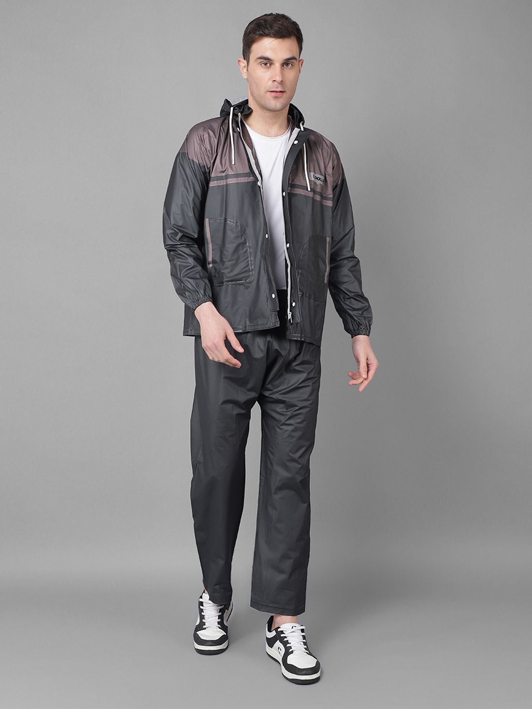 dollar Colorblock Men Raincoat-picture-24