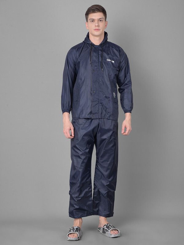 Dollar Rainguard Men's PVC Full Sleeve Solid Reversible Raincoat Set Solid Men Rain Suit-picture-13