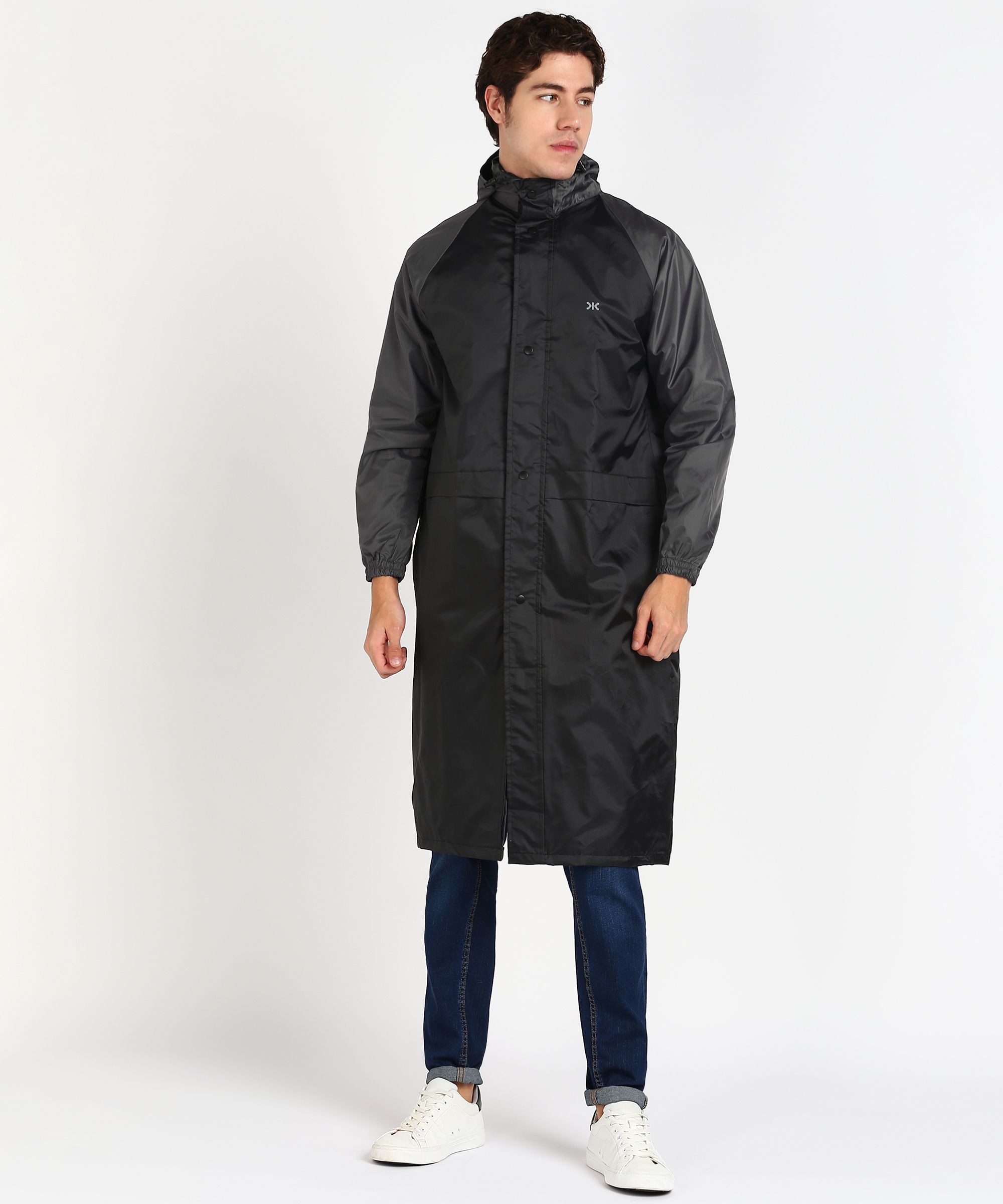 Colorblock Men Raincoat
