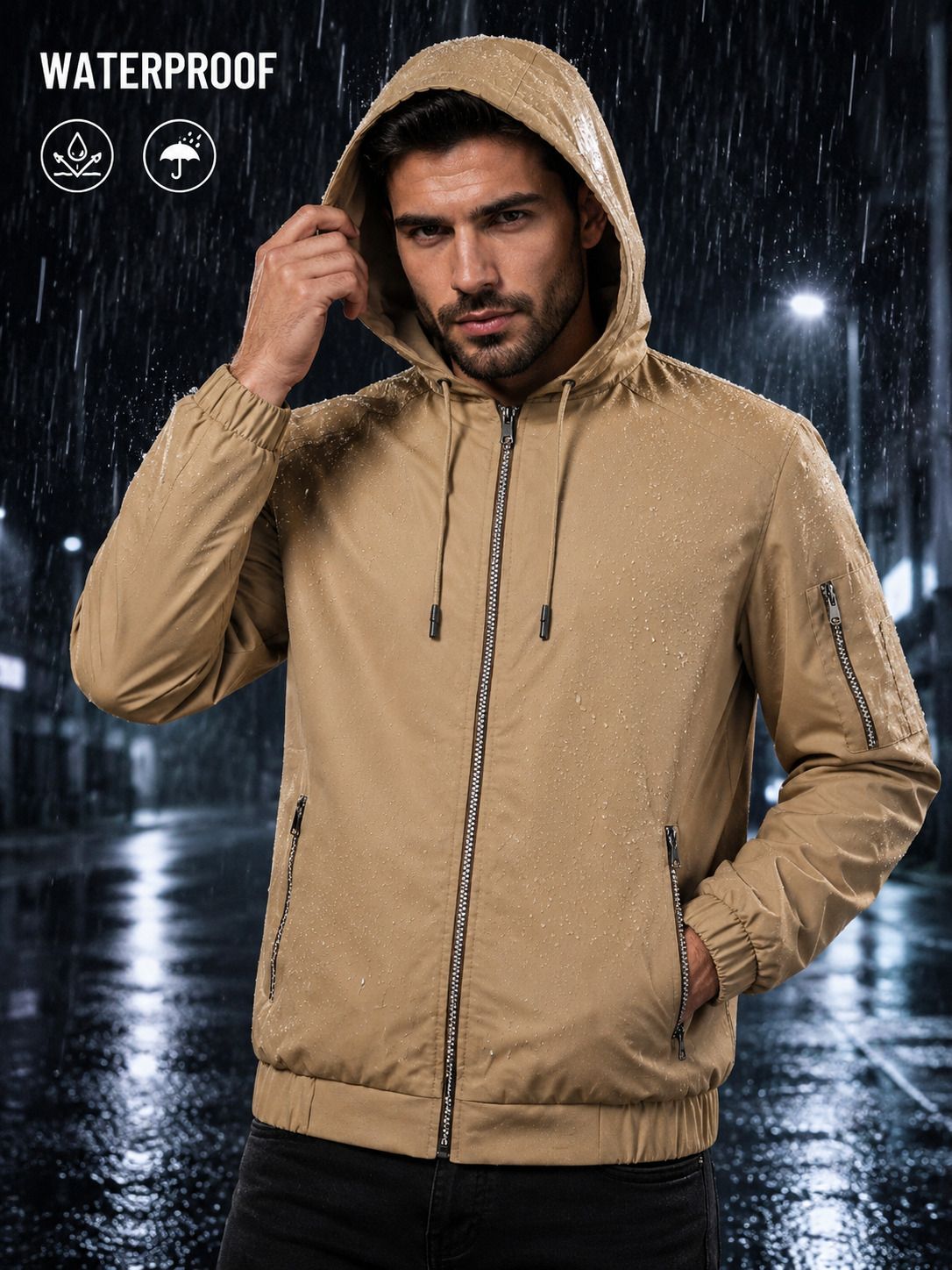 caraba Solid Men Raincoat-picture-12