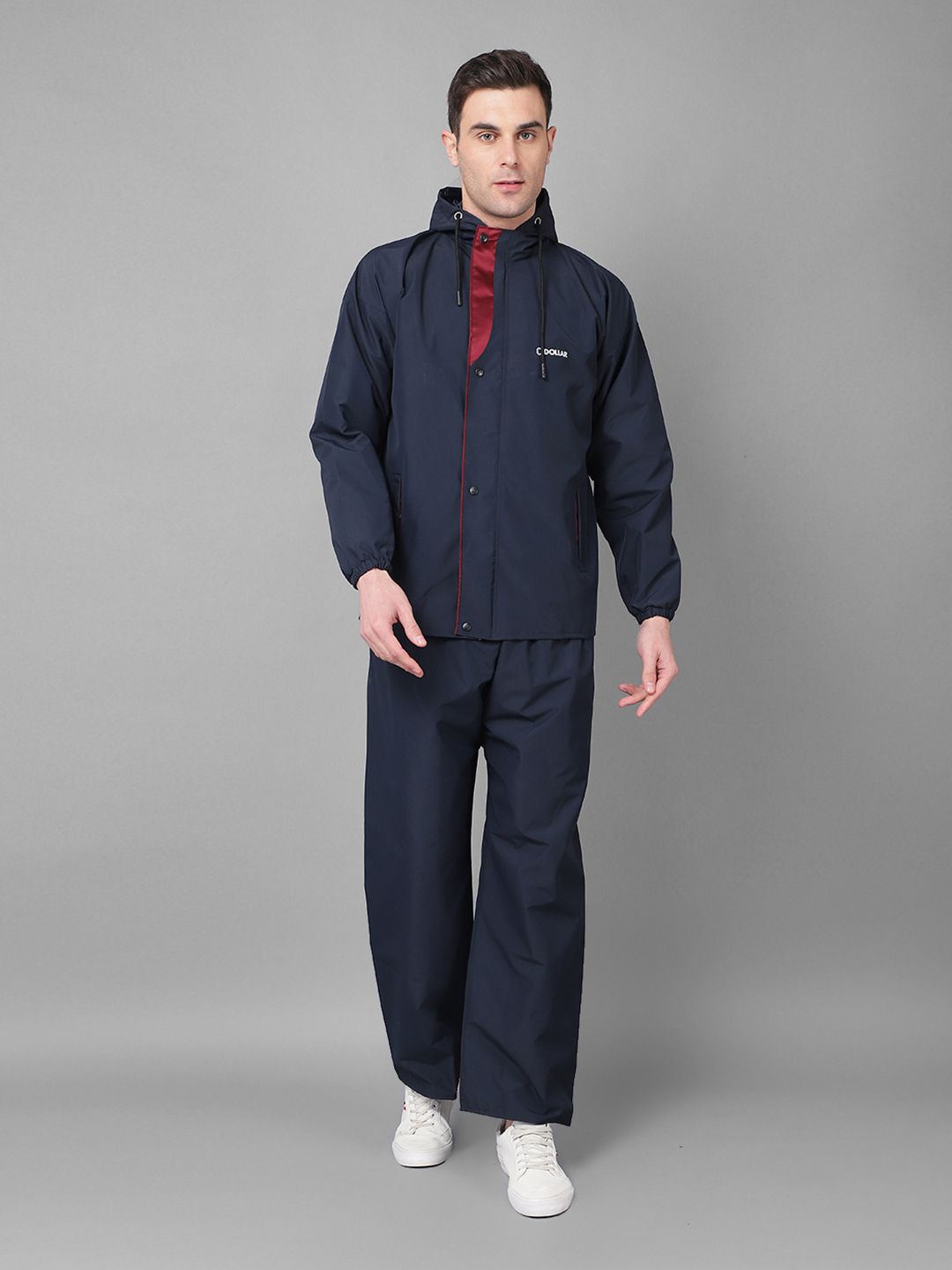 Dollar Rainguard Men's PVC Full Sleeve Solid Reversible Raincoat Set Colorblock Men Rain Suit-picture-31