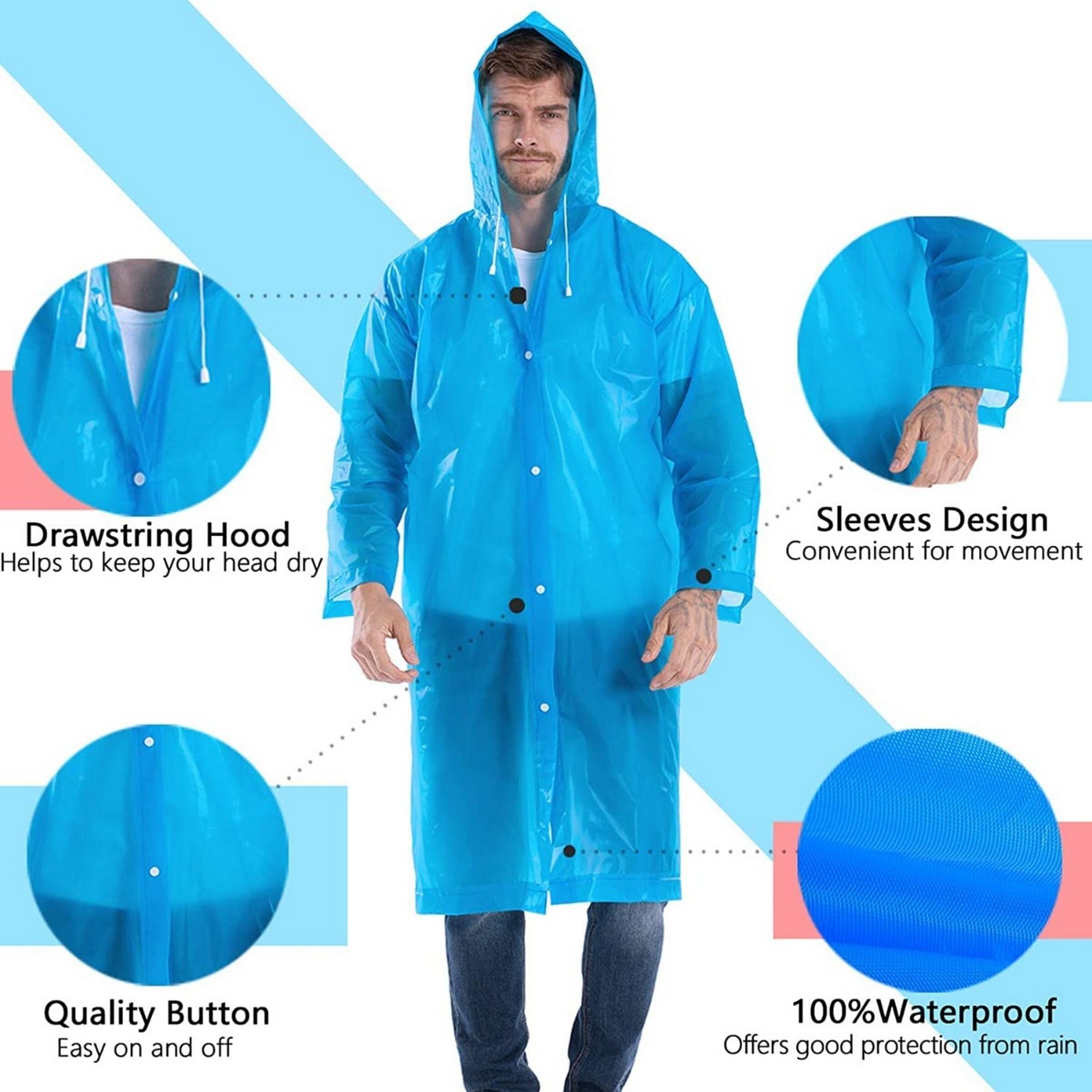 infispace Solid Men Raincoat-picture-17