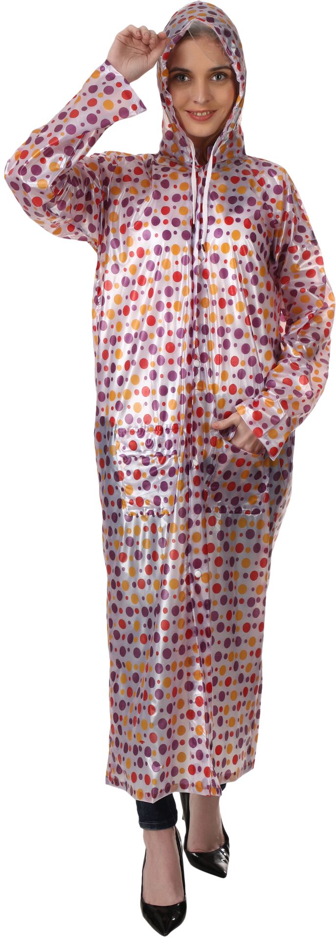 hysar Polka Print Women Raincoat-picture-26