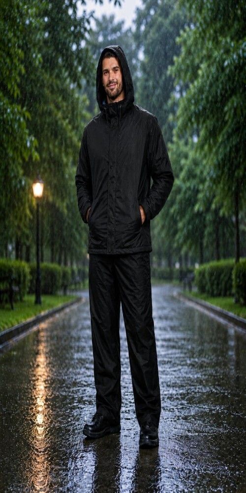 veykrone Solid Men Raincoat-picture-36