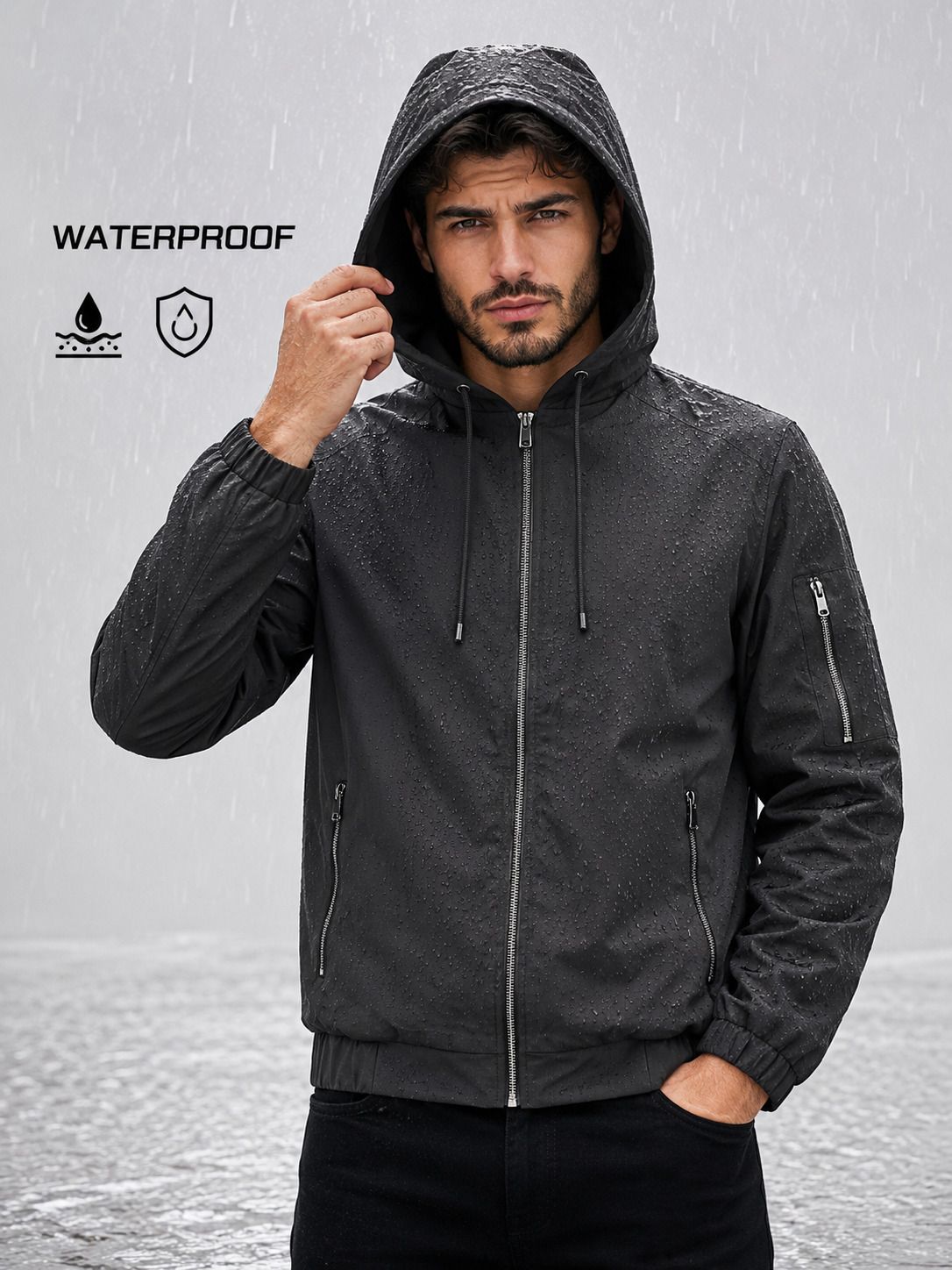 caraba Solid Men Raincoat-picture-14