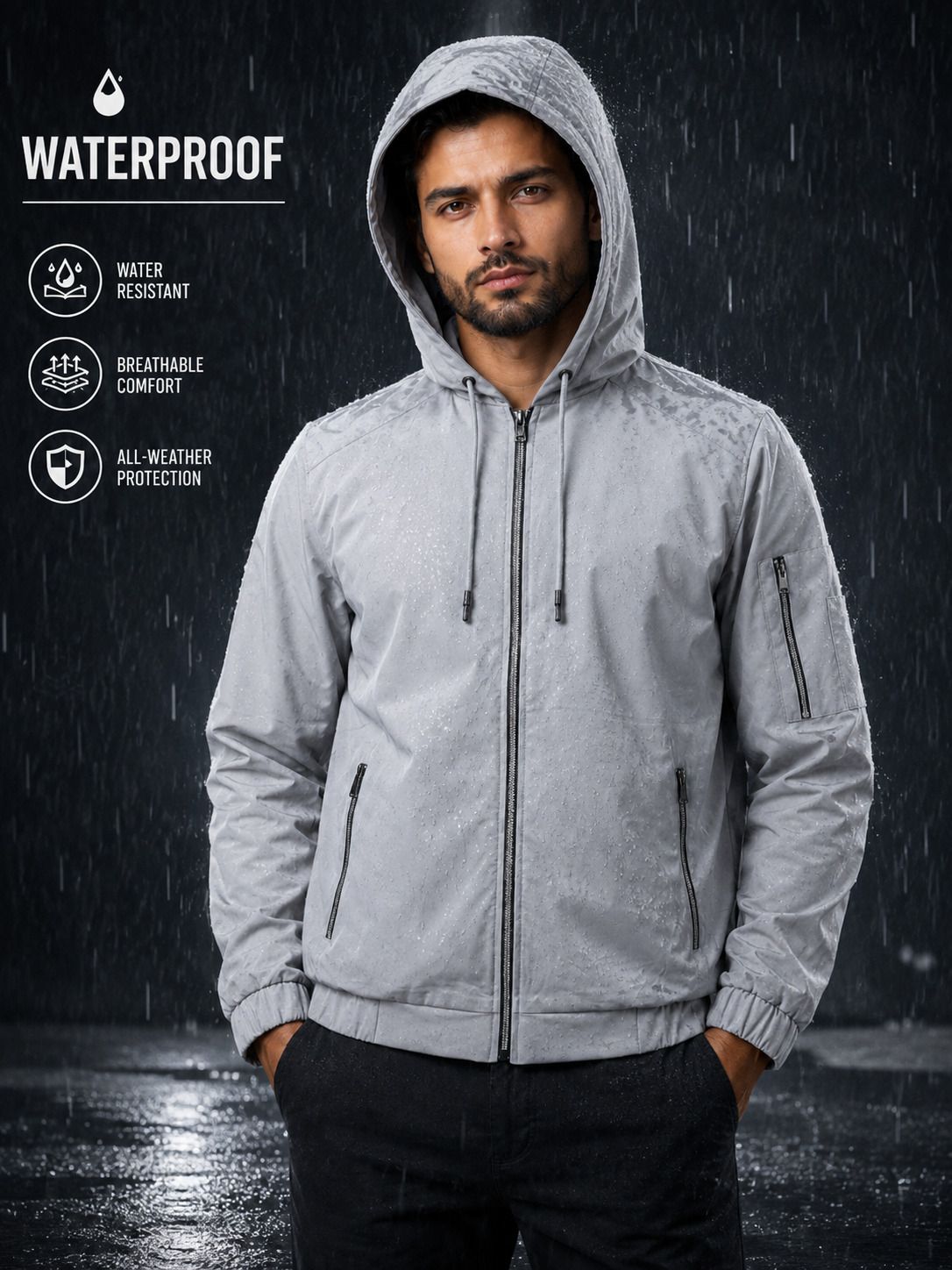 caraba Solid Men Raincoat-picture-45