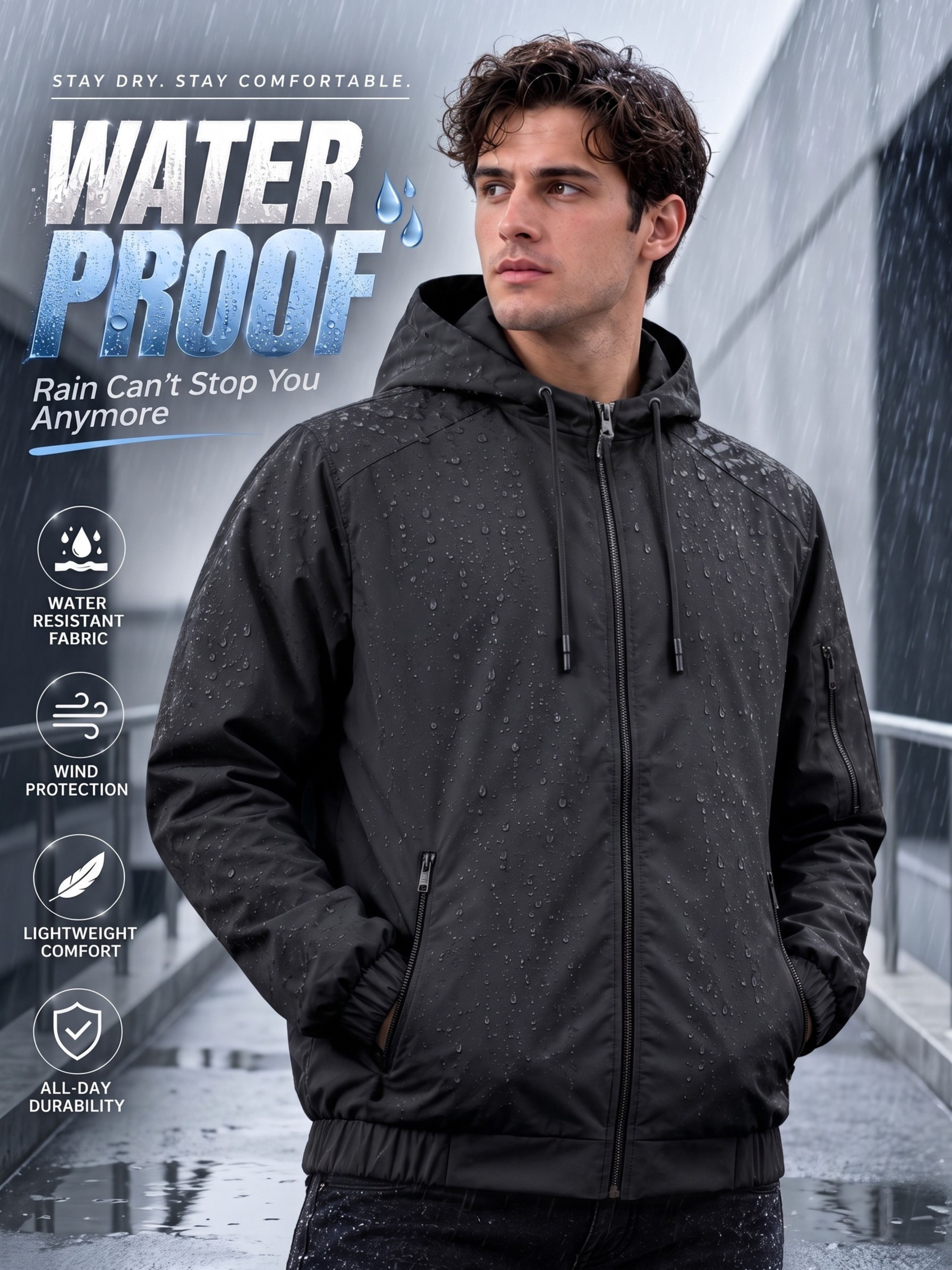 caraba Solid Men Raincoat-picture-23