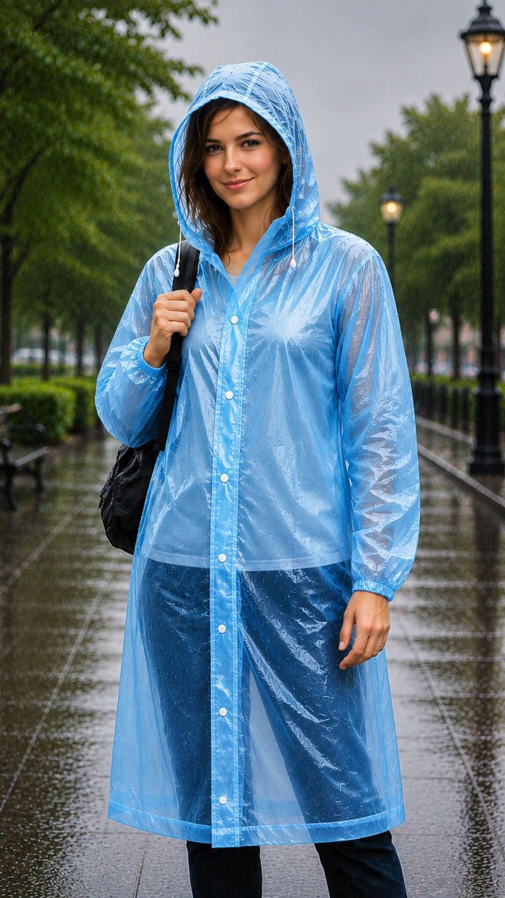 qutrofit Solid Women Raincoat-picture-12