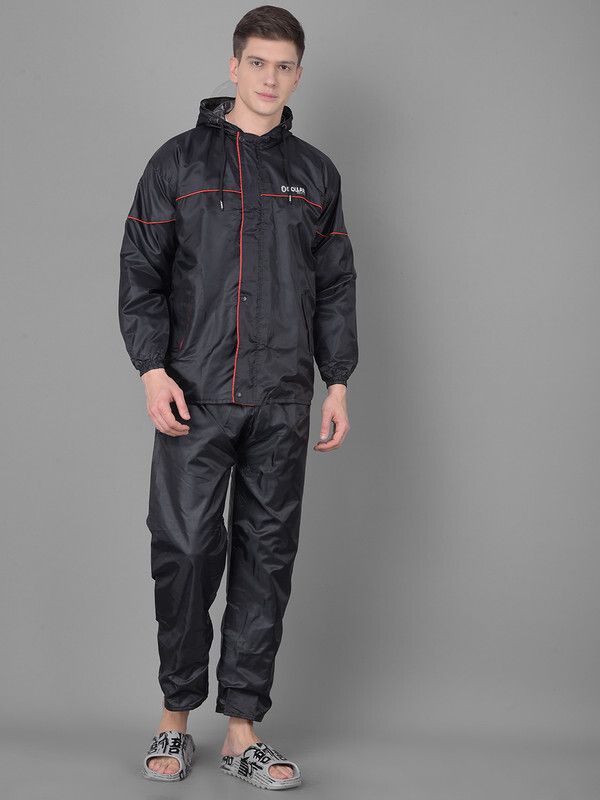 Dollar Rainguard Men's PVC Full Sleeve Solid Reversible Raincoat Set Solid, Self Design Men Rain Suit-picture-11