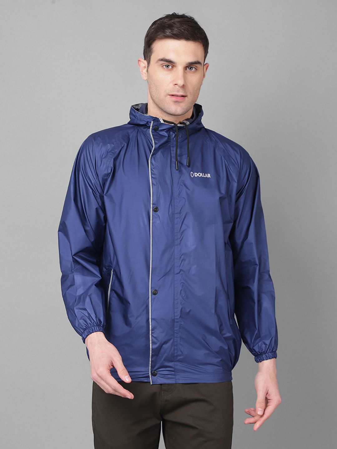 Dollar Rainguard Men's PVC Full Sleeve Solid Rain Jacket Self Design Men Raincoat-image-43