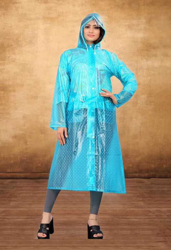 Polka Print Women Raincoat-image-42