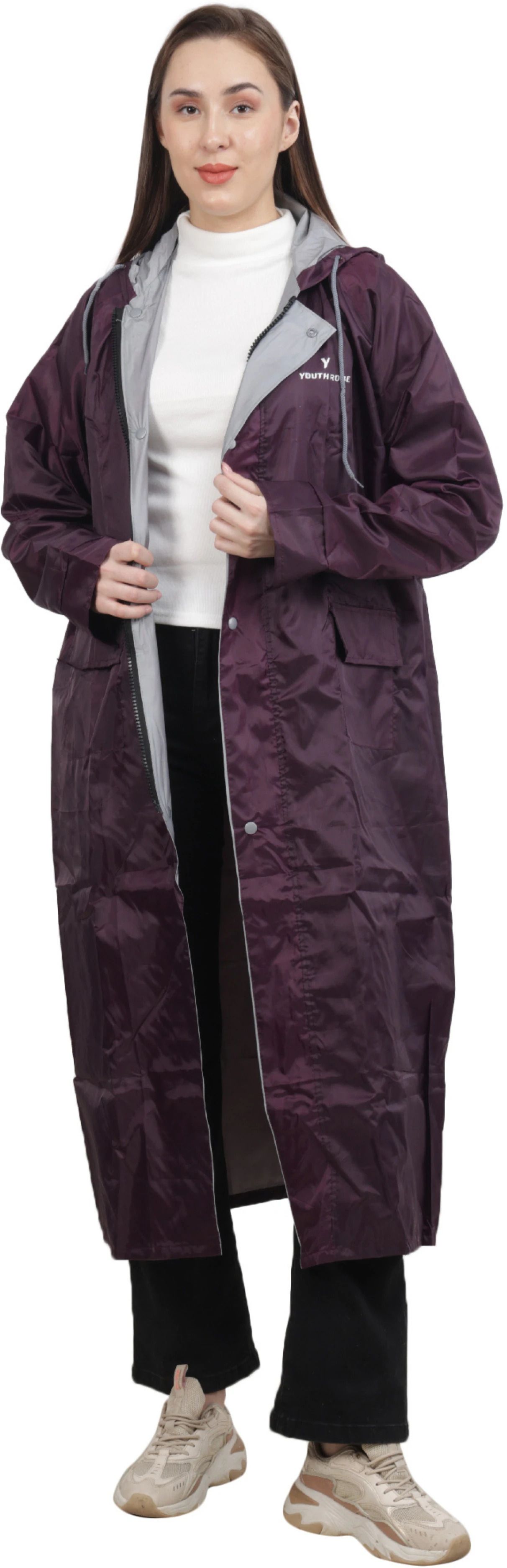 youth robe Solid Women Raincoat-picture-30
