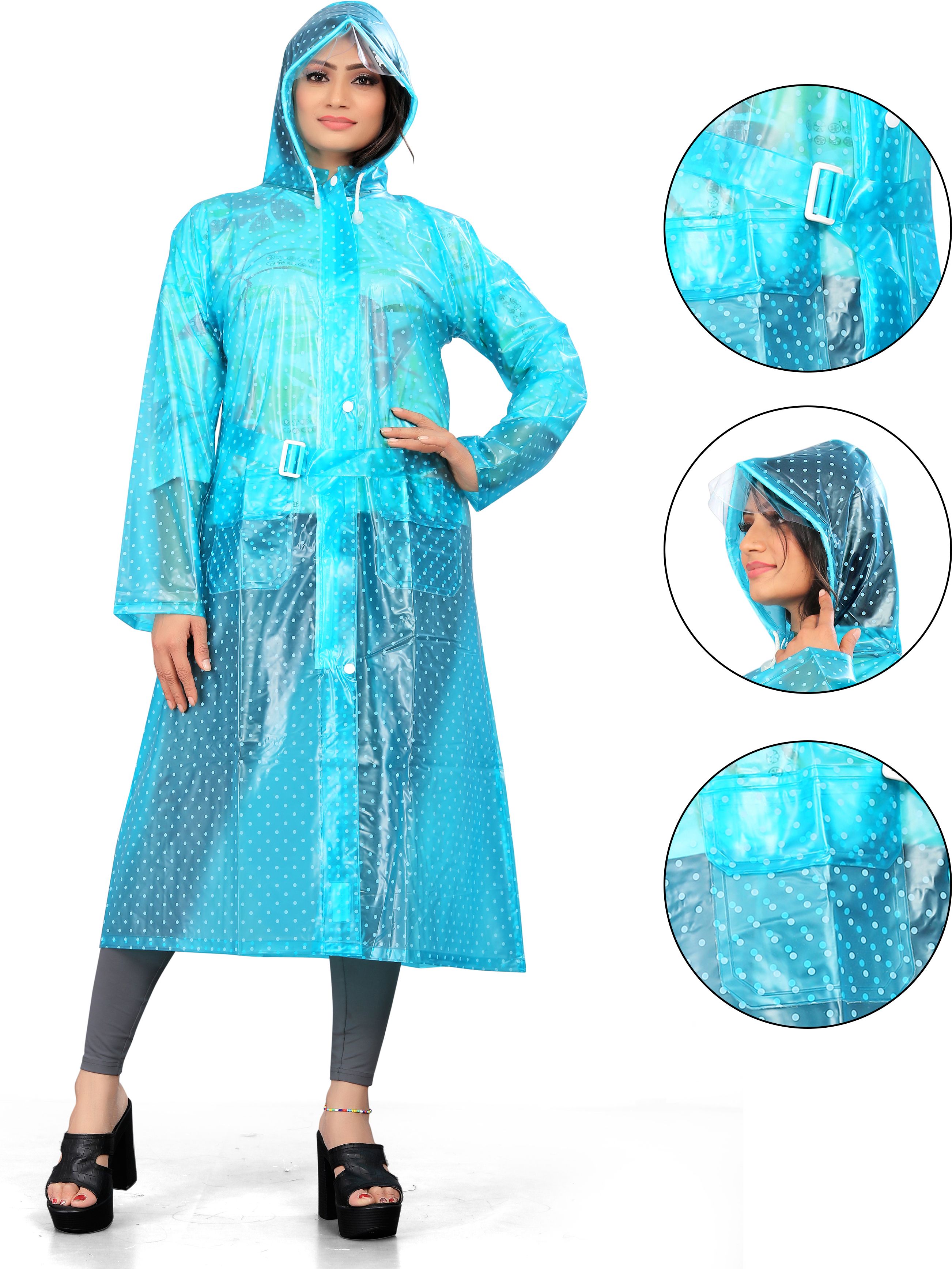 Polka Print Women Raincoat-image-45