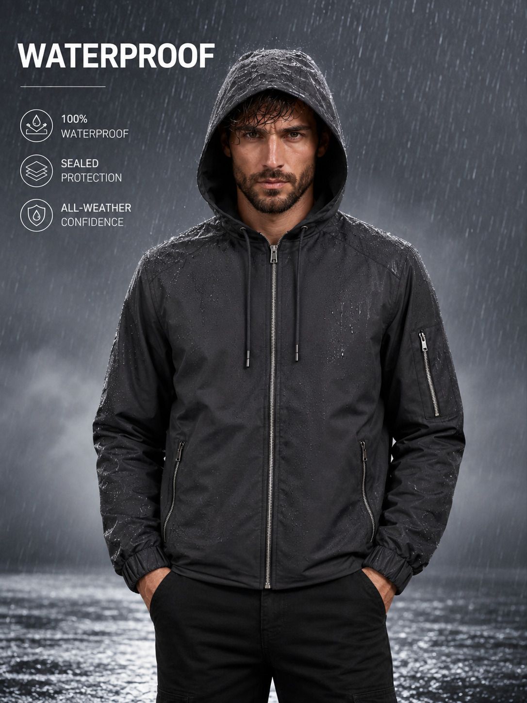 caraba Solid Men Raincoat-picture-28