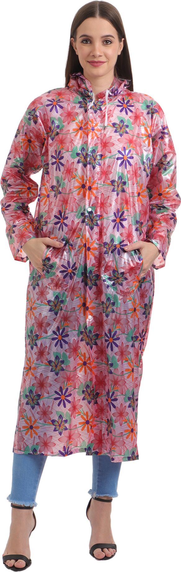 hysar Floral Print Women Raincoat-picture-22