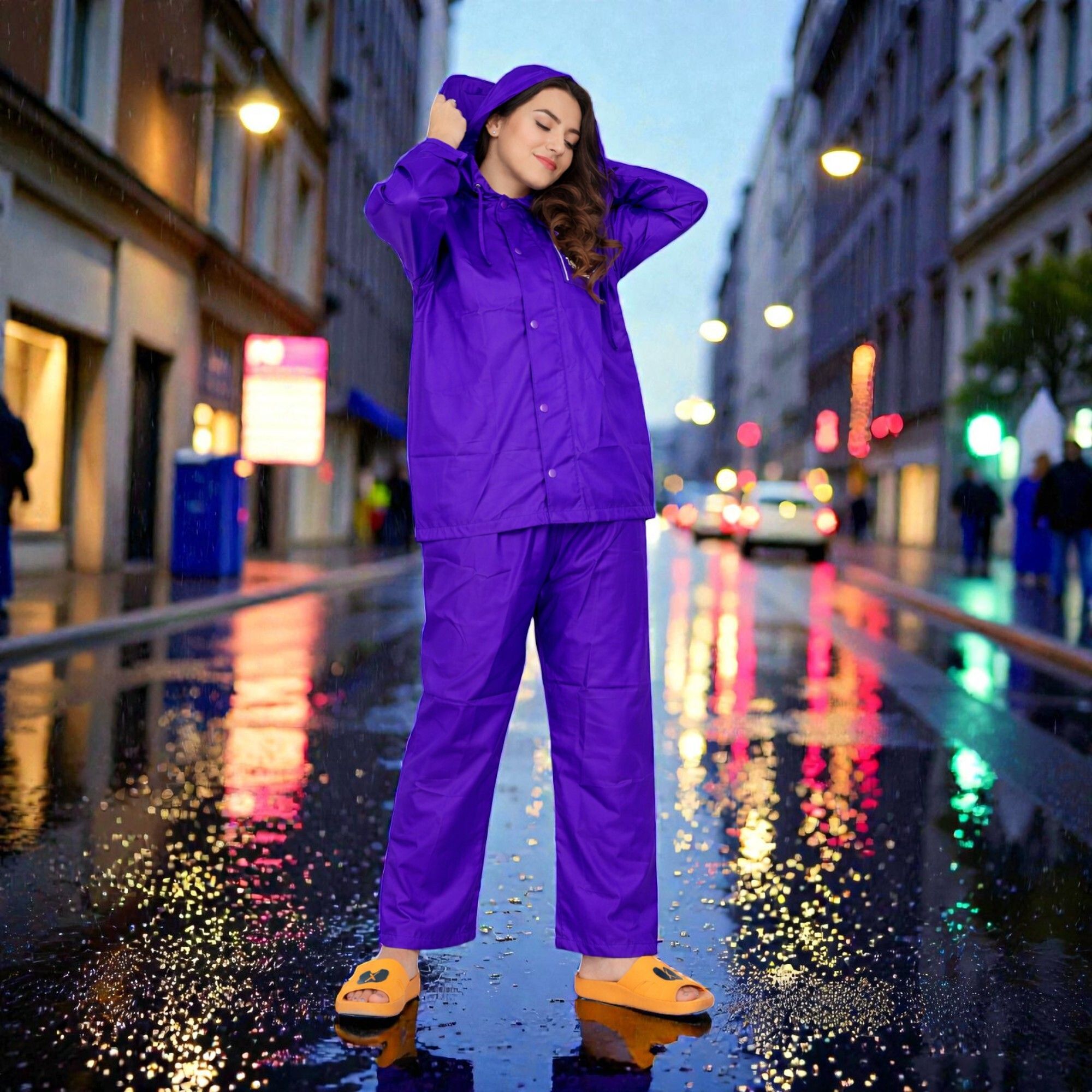trust ous Solid Women Rain Suit-picture-20