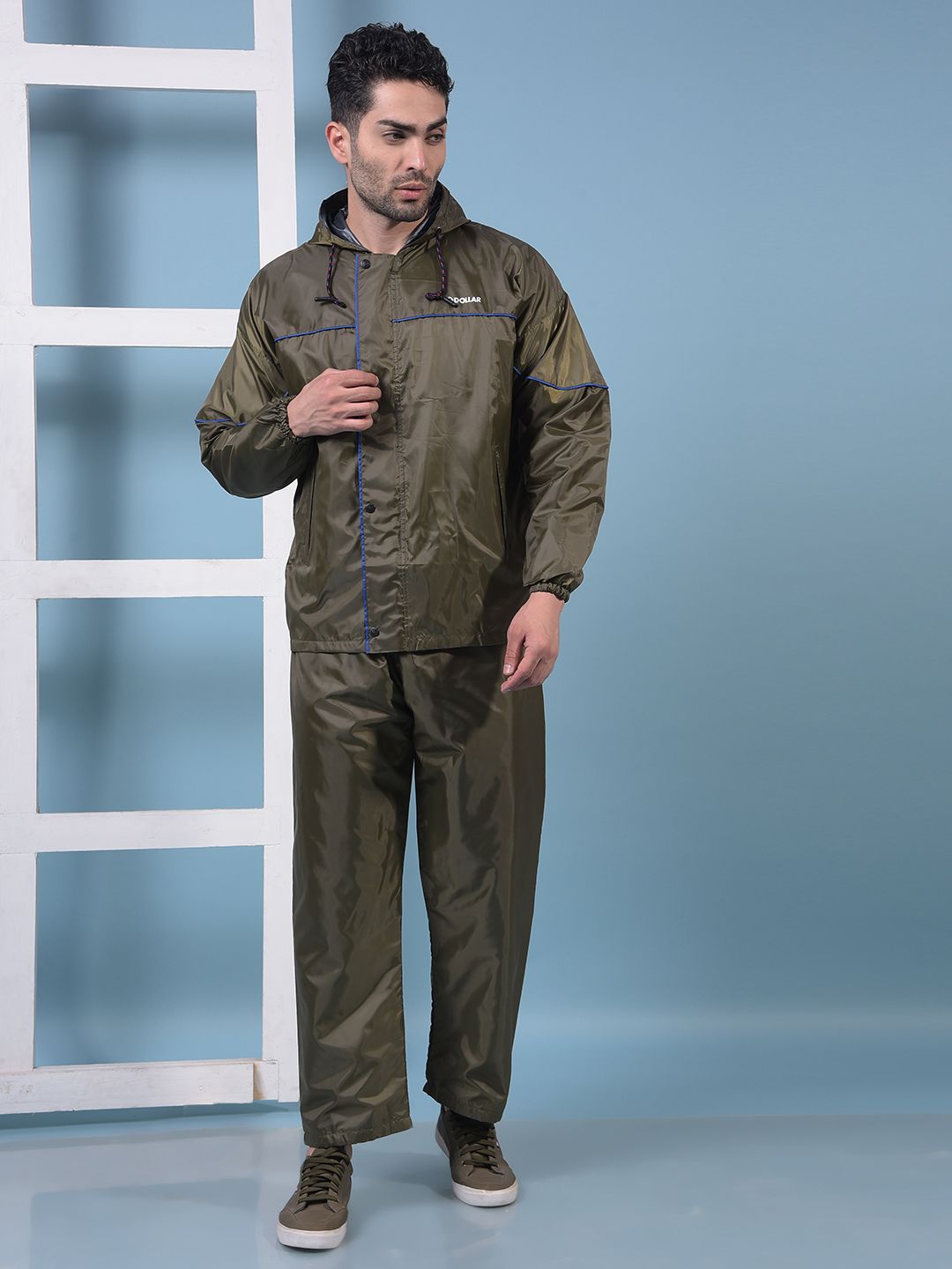 dollar Solid Men Raincoat-picture-14