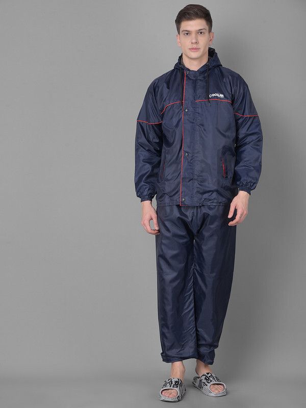 Dollar Rainguard Men's PVC Full Sleeve Solid Reversible Raincoat Set Solid Men Rain Suit-picture-29