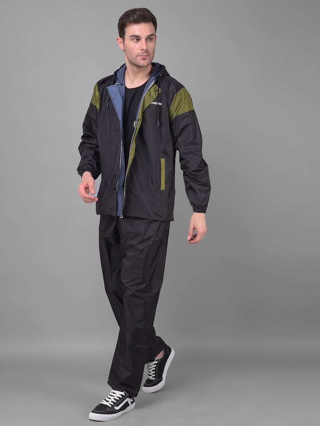 dollar Colorblock Men Raincoat-picture-24