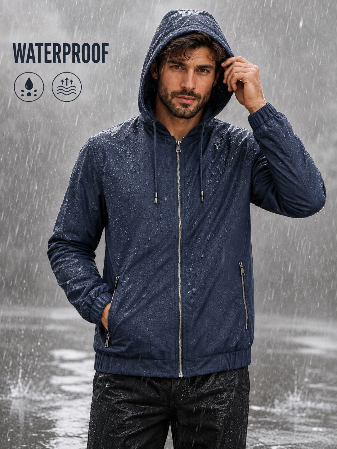 caraba Solid Men Raincoat-picture-11