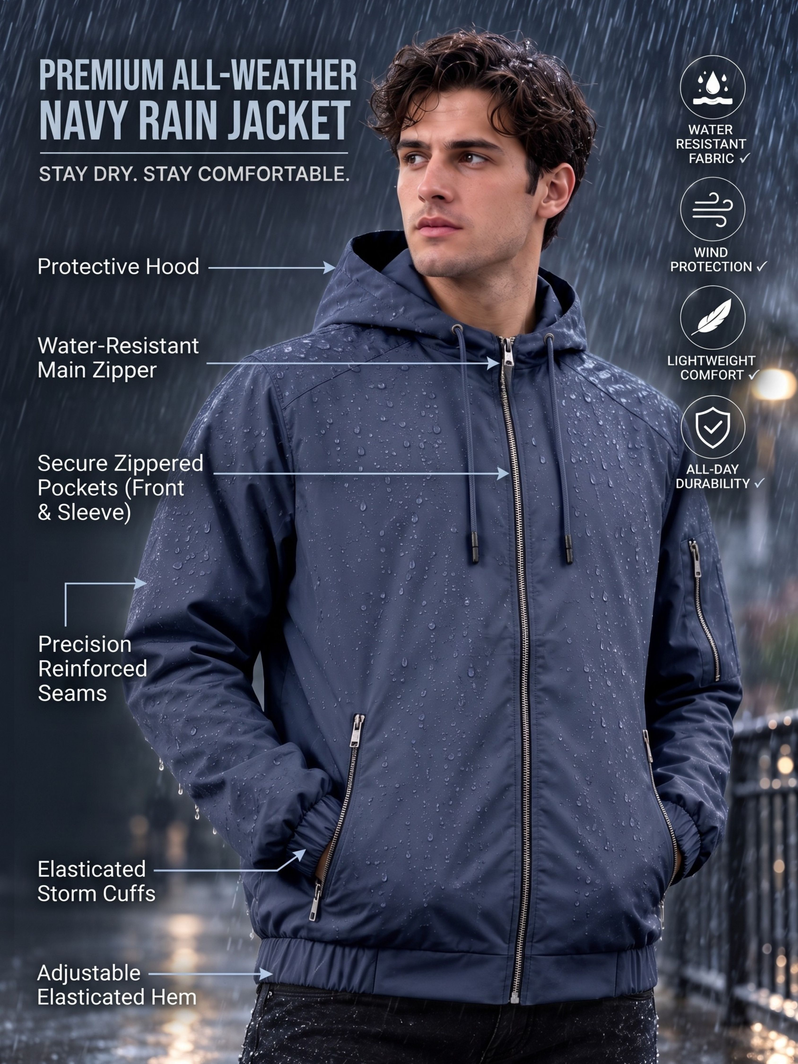 caraba Solid Men Raincoat-picture-35