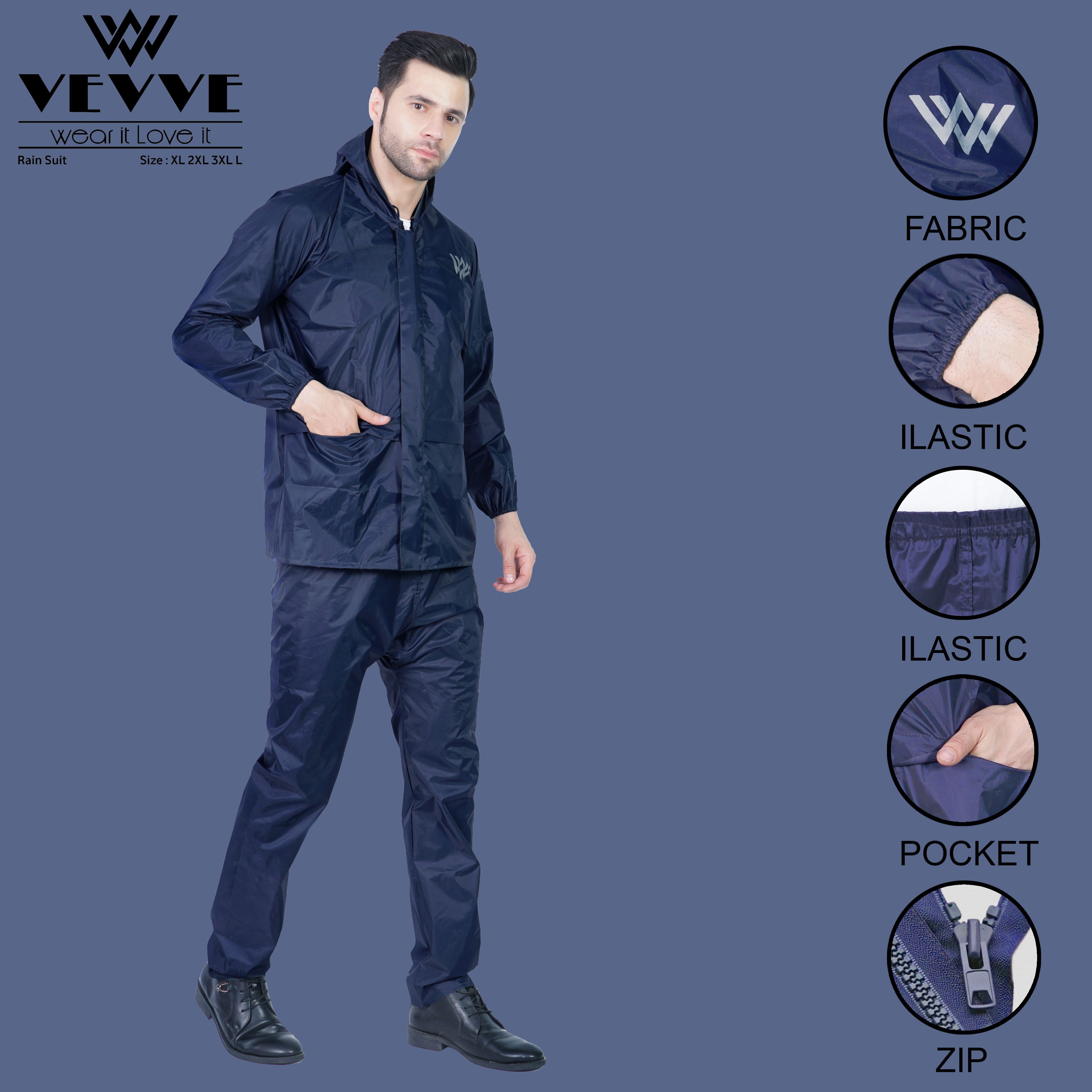 v nimoliya Solid Men Raincoat-picture-3