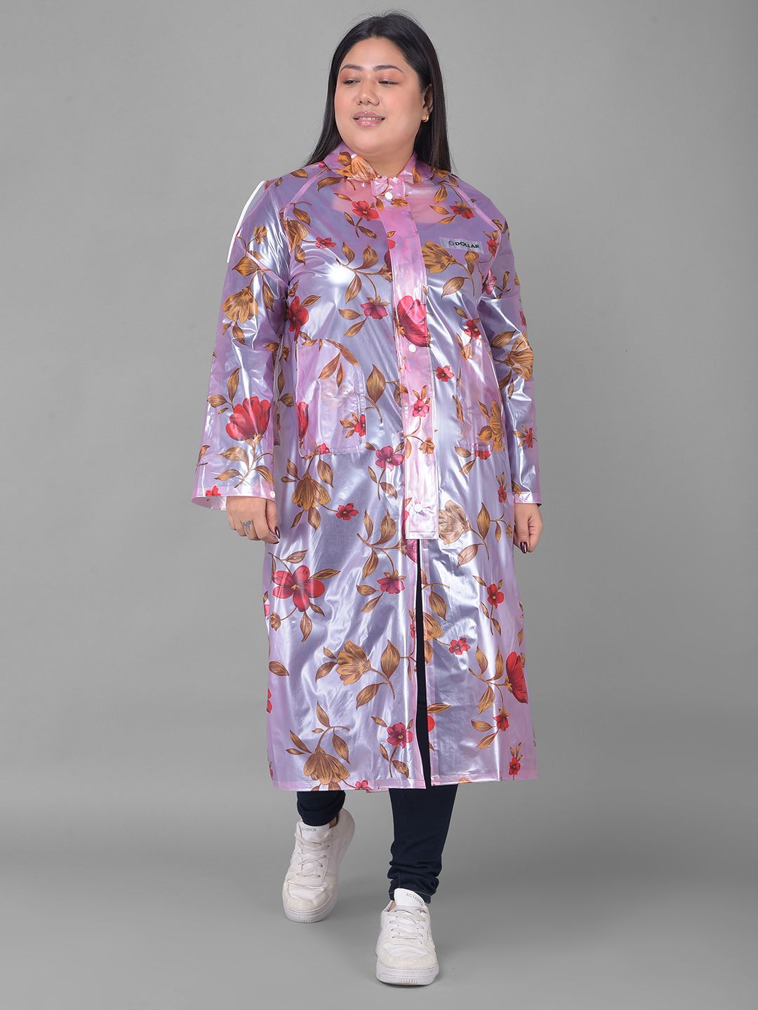dollar Floral Print Women Raincoat-picture-43