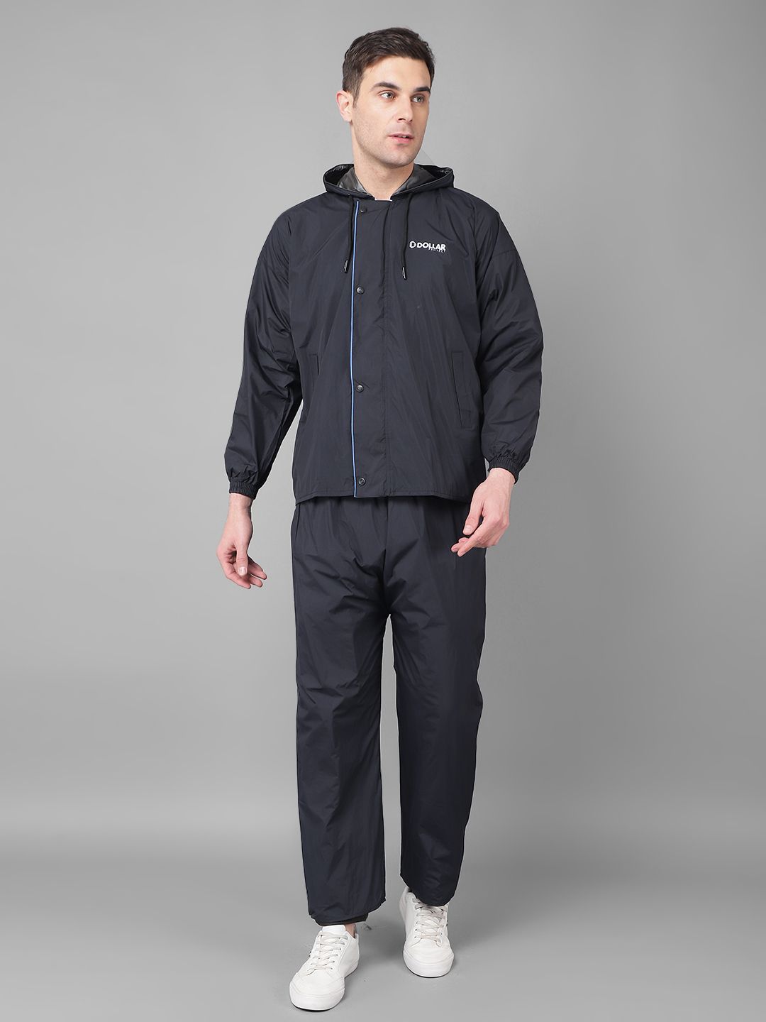 Dollar Rainguard Men's PVC Full Sleeve Solid Reversible Raincoat Set Solid Men Rain Suit-picture-14
