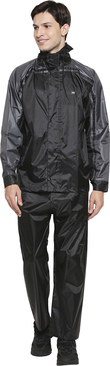 Colorblock Men Raincoat