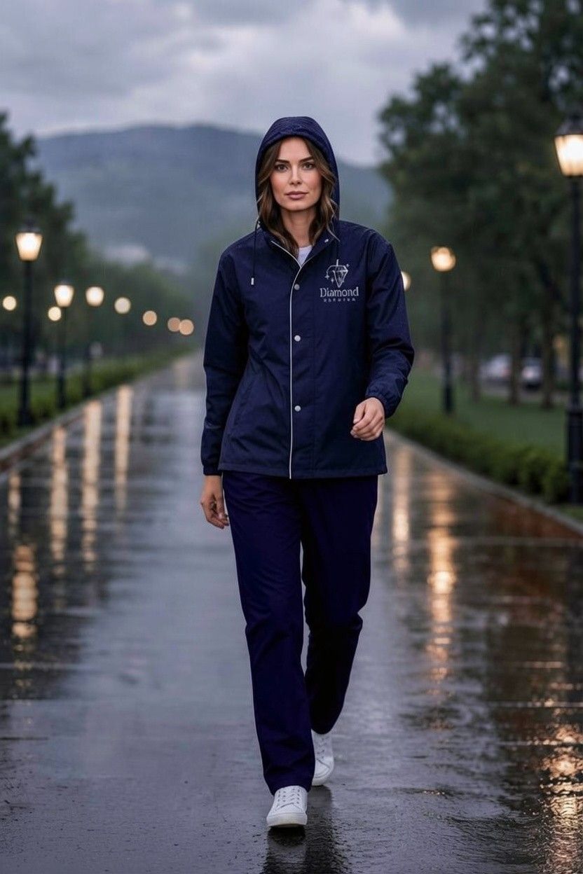 Graphic Print Women Rain Suit-image-25