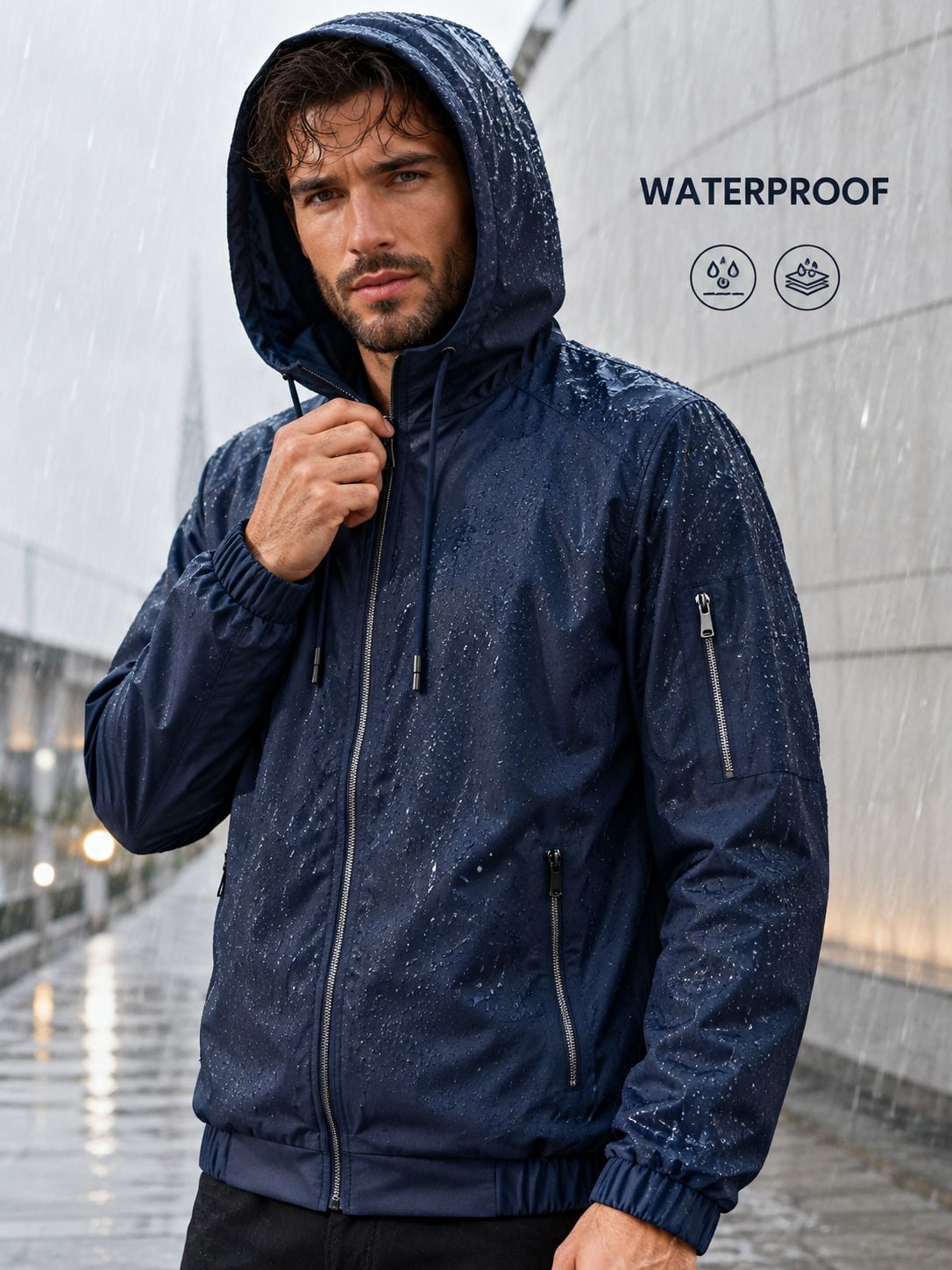 caraba Solid Men Raincoat-picture-18