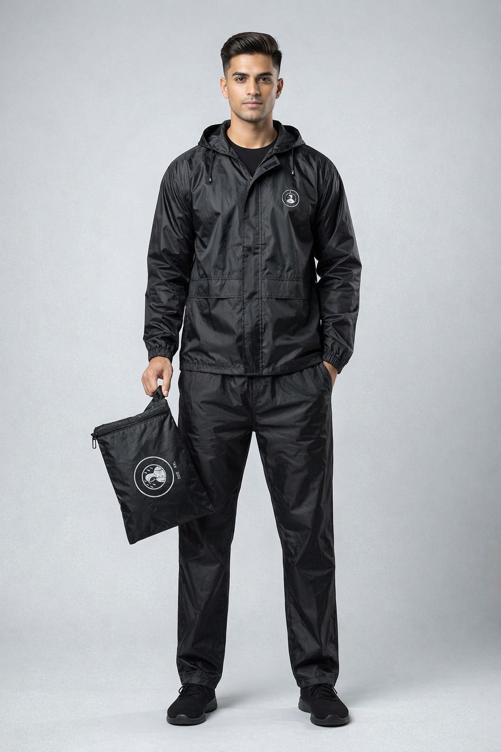 Solid Men Raincoat