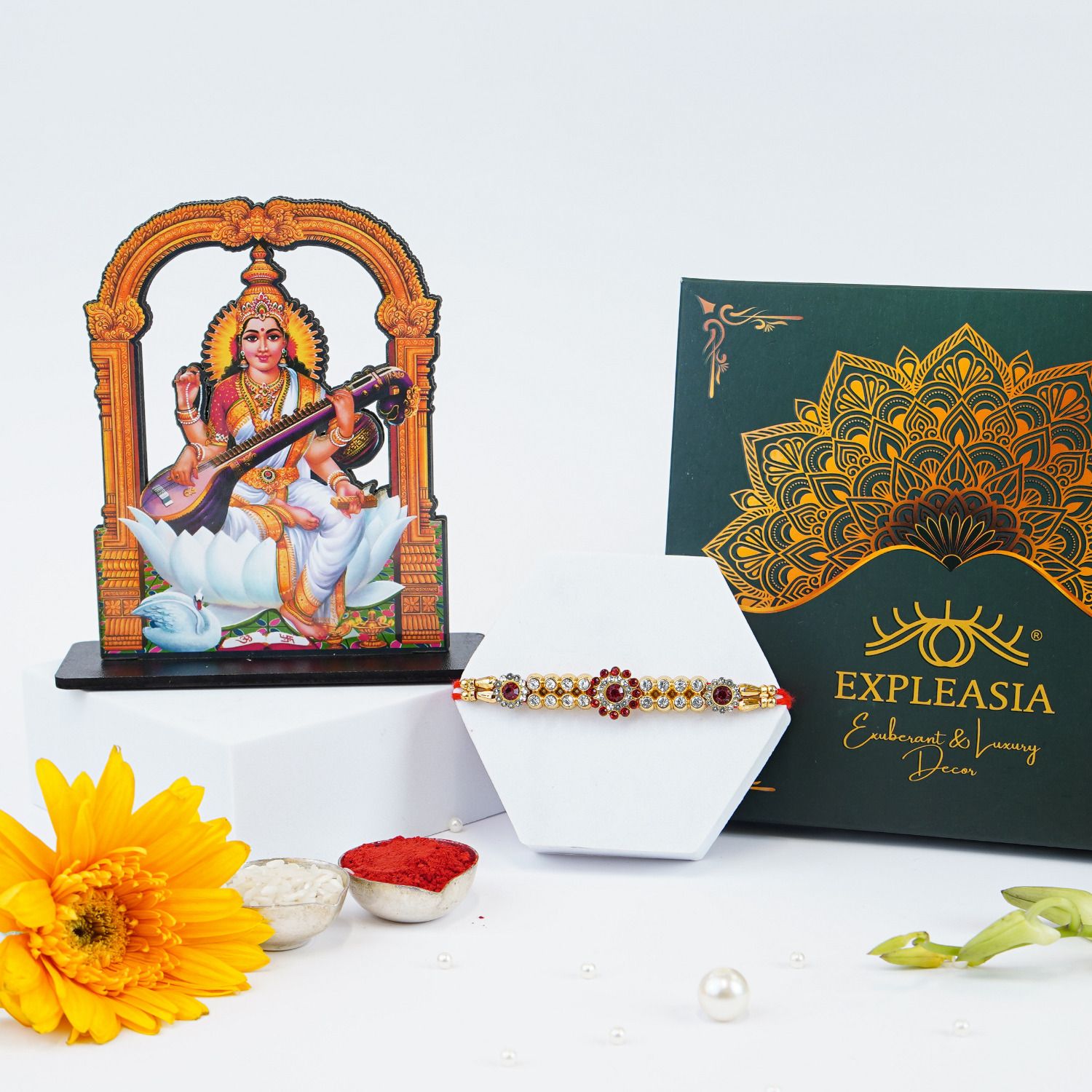 home delight Designer TS-God-Balaji Assorted Showpiece, Rakhi, Chawal Roli Pack Set-picture-13