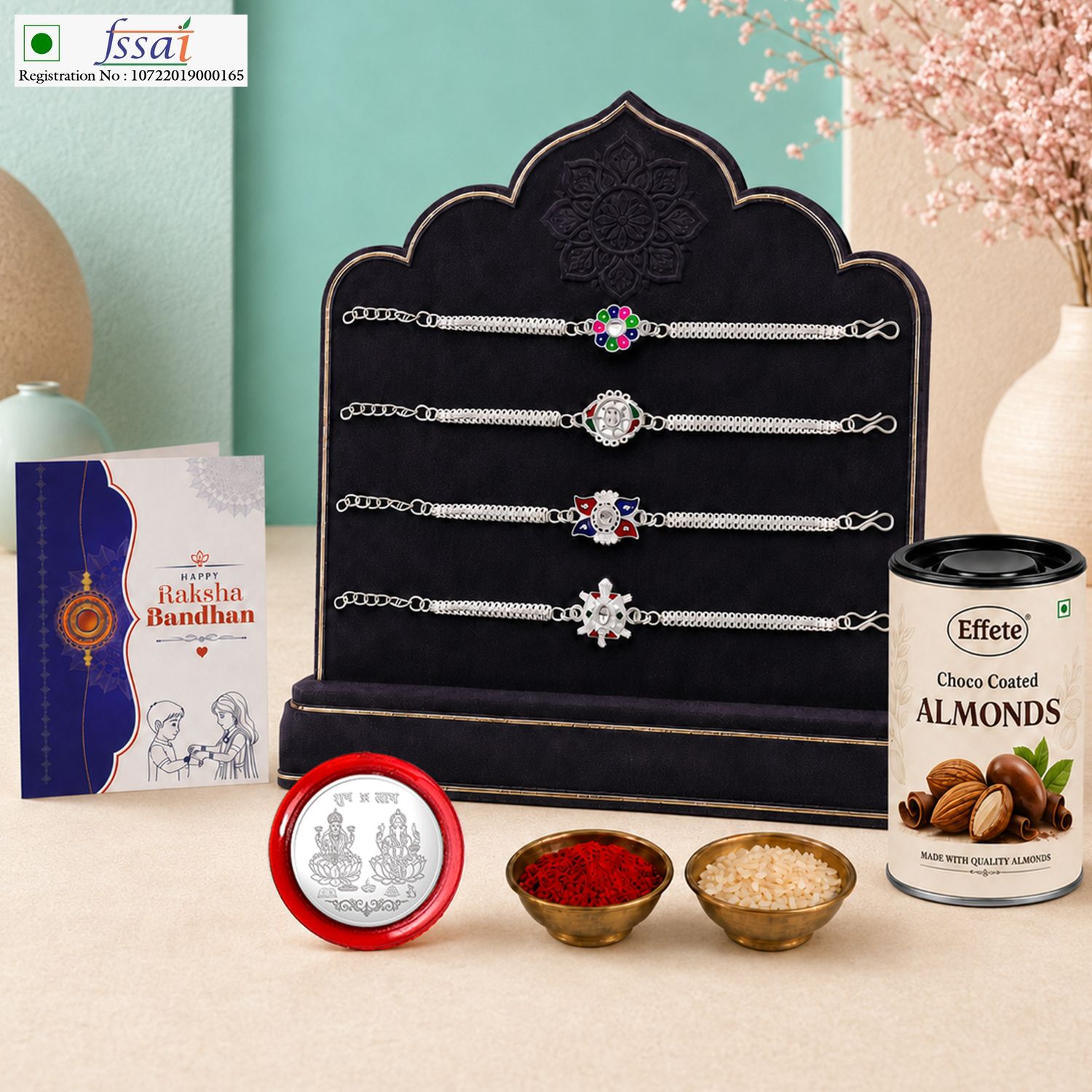 deodap Designer Rakhi With Chocolate|Roli-chawal|Coin|Greeting Card_K4_A27+A14+A30+A6+CA96 Assorted Rakhi Set-picture-25