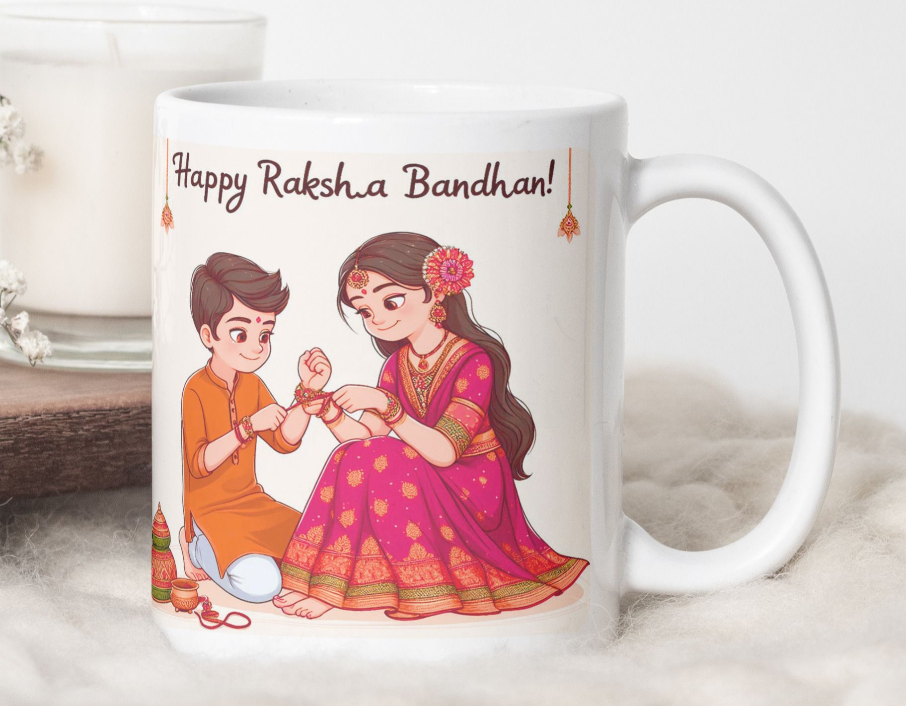 nandgaon Premium Rakhi Gift 330ml RKBD4 New1 RKBD4 New1 Ceramic Coffee Mug-picture-19