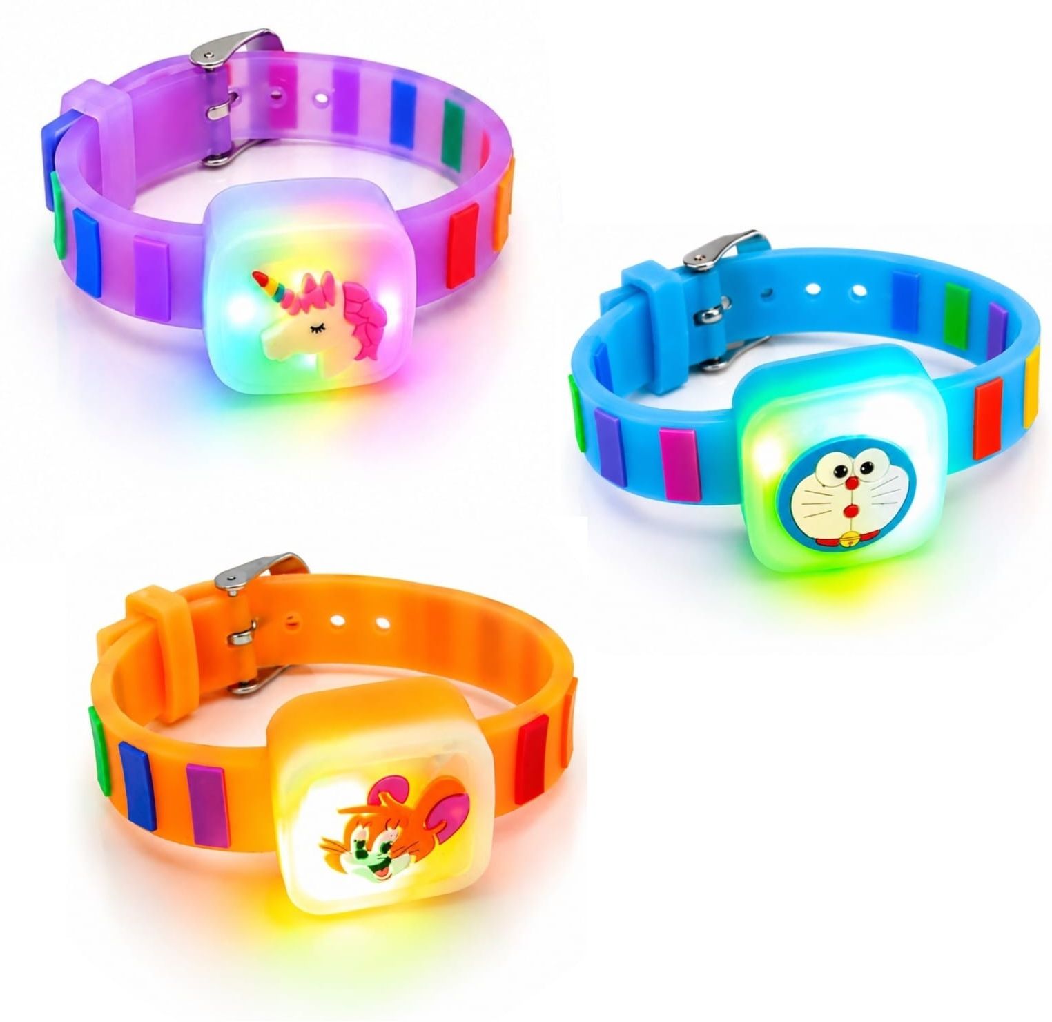 Kids LED Rakhi For Boys & Girls Cartoon Light Up Rakhi Bracelet Kids Wrist Band Gift Assorted Rakhi Set-image-48