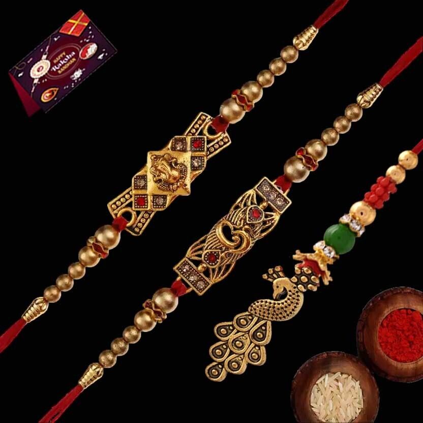 dilurban Bhaiya Bhabhi GANESH_OM_LB23 Gold Finish Chawal Roli Pack Set-picture-25