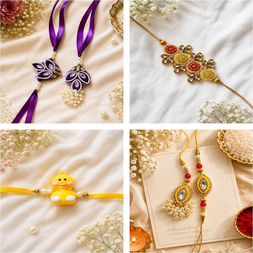 Designer UKP477 Assorted Rakhi Set-image-33