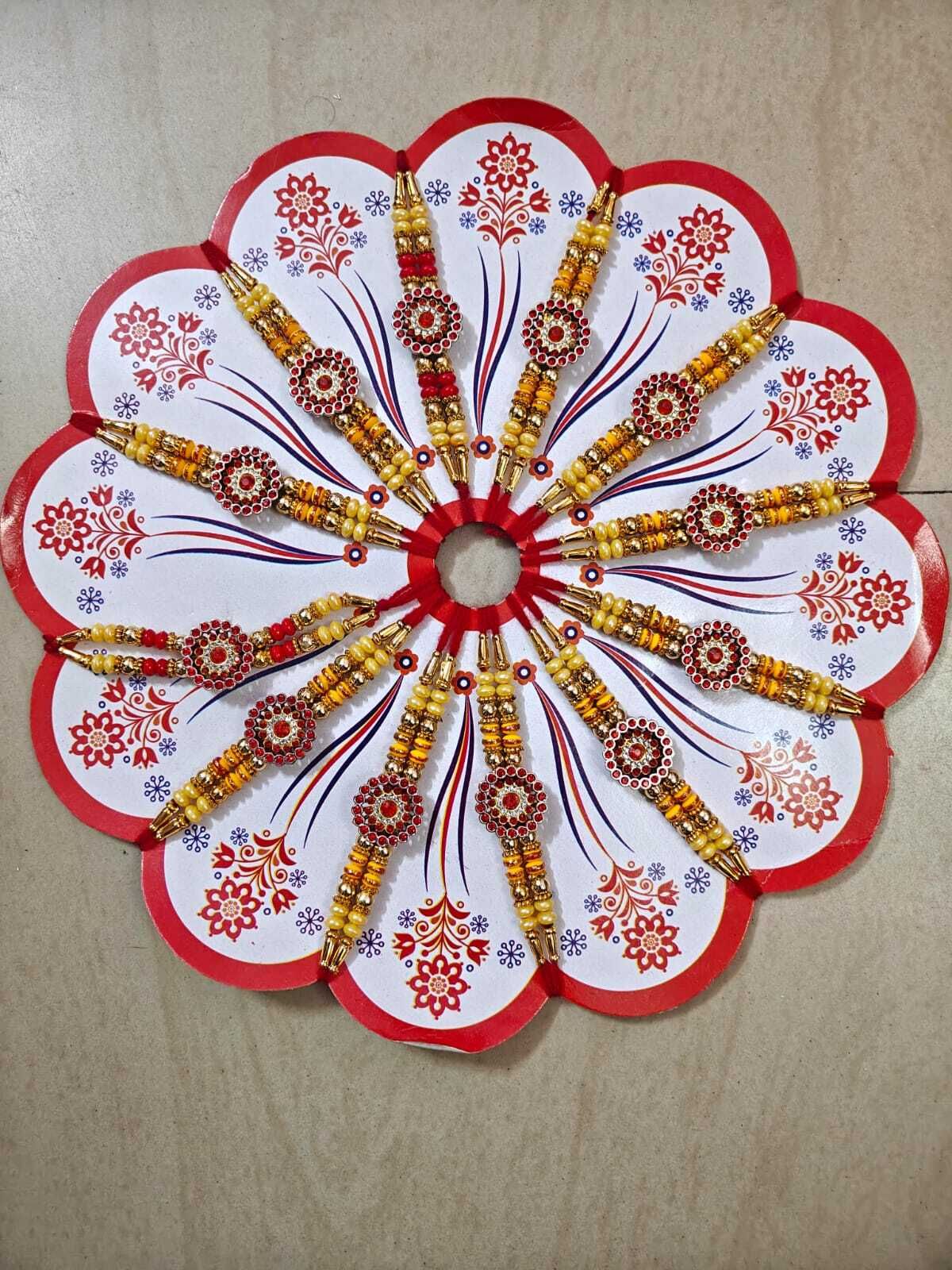 Designer Rakhi for Brothers Assorted Rakhi Set-image-8