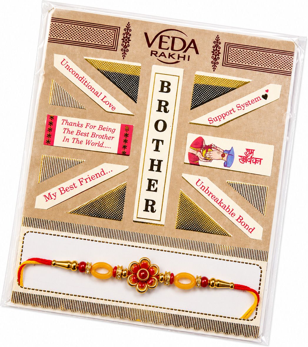 Designer Premium Designer Floral Rakhi for Brother | Handmade Raksha Bandhan Rakhi Jute, Pearl, Mauli Thread Rakhi, Chawal Roli Pack Set-image-4