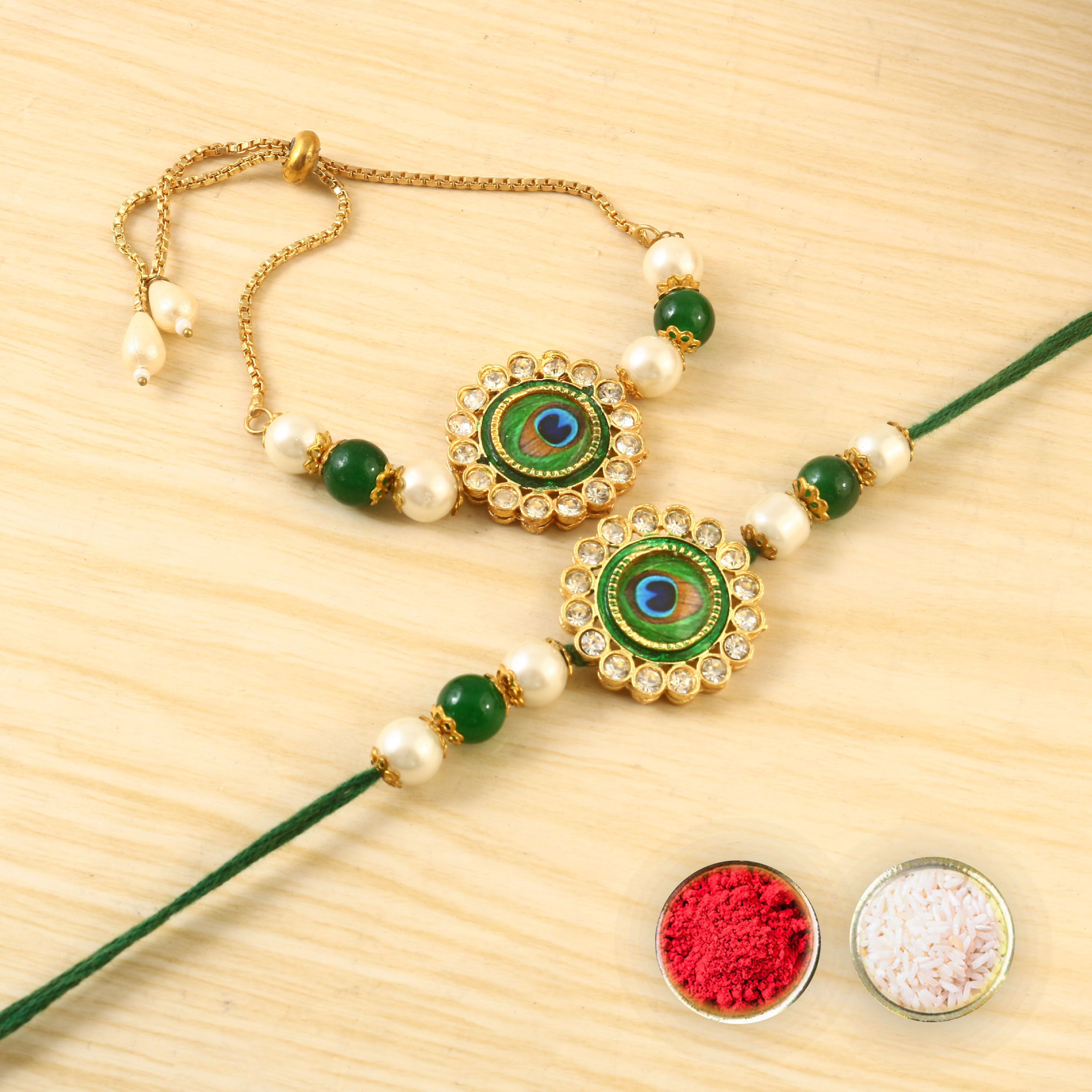 smdj jewl Bhaiya Bhabhi rakhi73. Mauli Thread Rakhi Set-picture-19