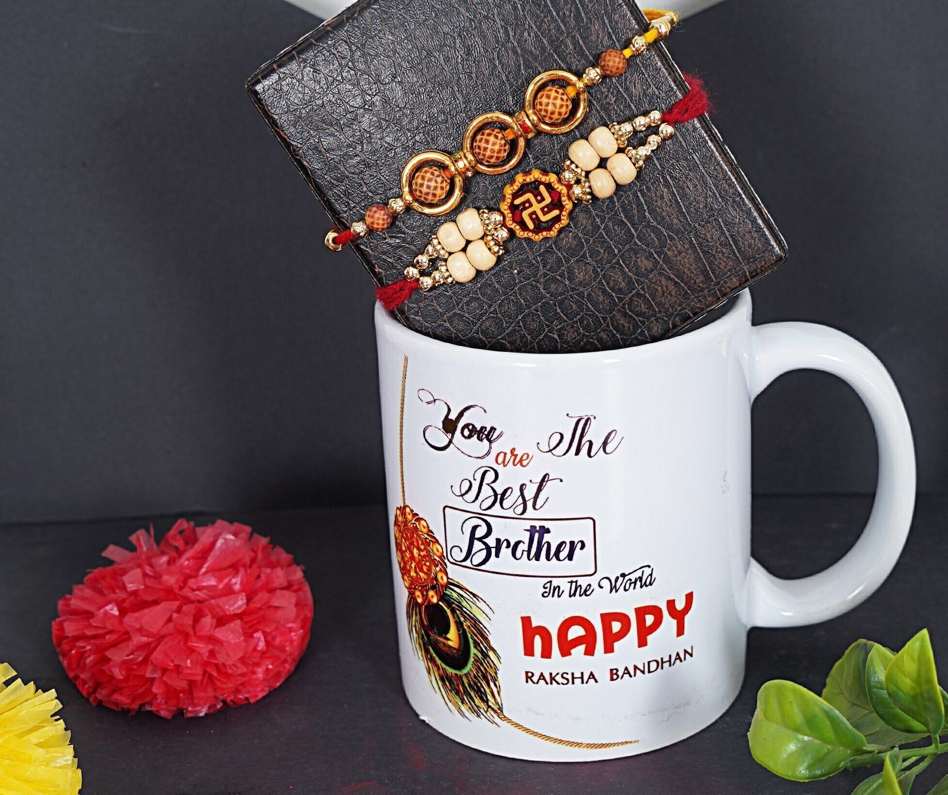 Designer Rakhi with Mug| Rakhi Gift for Bhai| Fancy rakhi| Designer Rakhi | Mauli Thread Rakhi, Mug Set-image-29