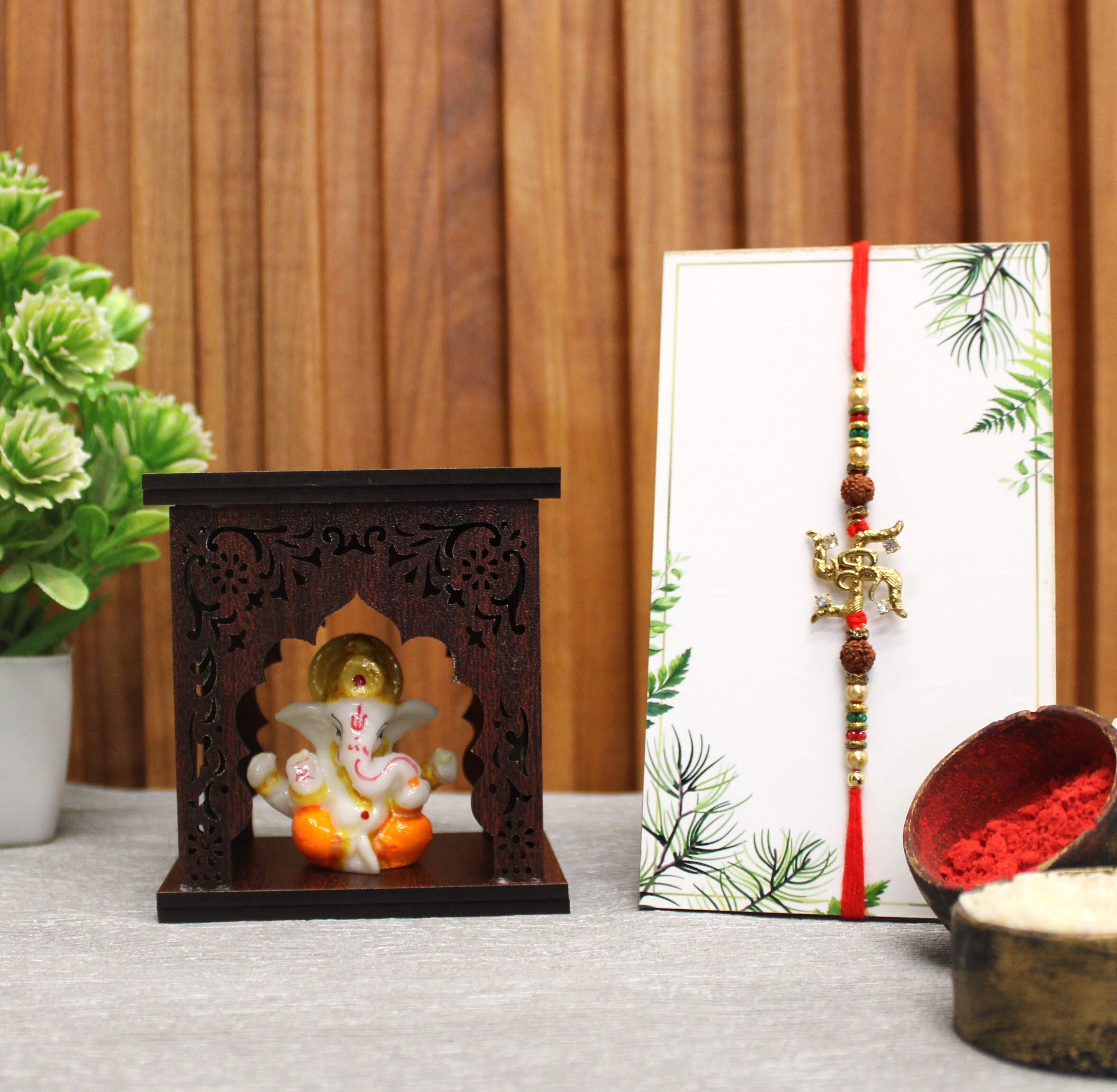 Designer TempleGanesh02 Assorted Showpiece, Rakhi Set-image-8