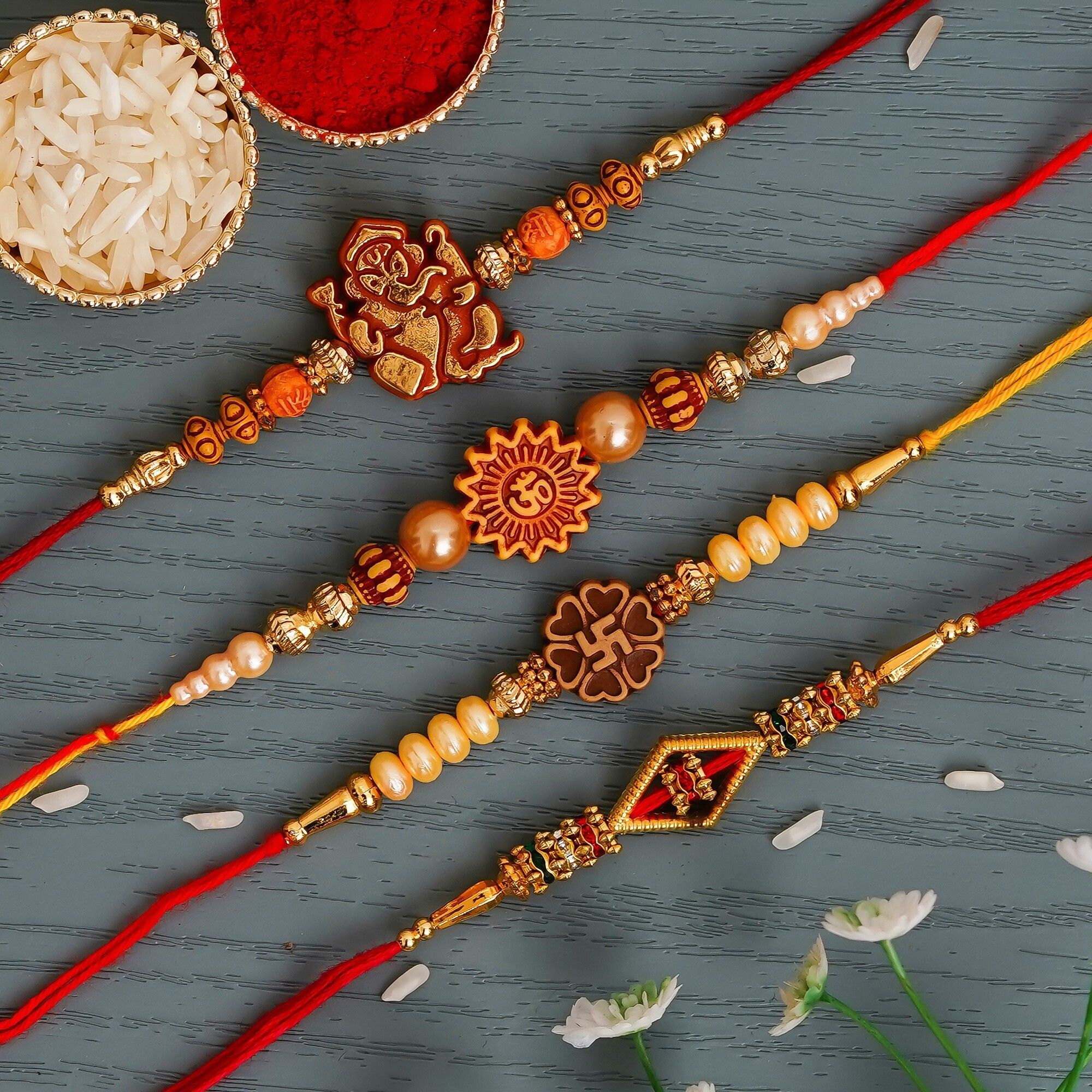 Religious D1057 Assorted Rakhi Set-image-13
