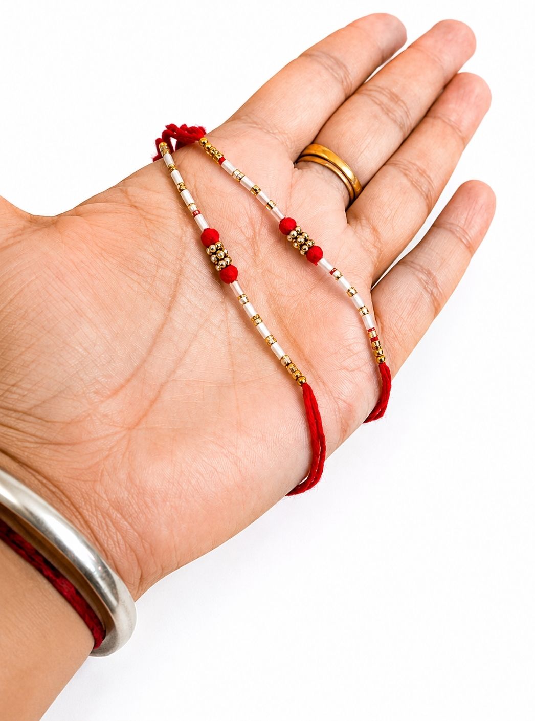 Thread Red eligent Yarn Rakhi Set-image-41
